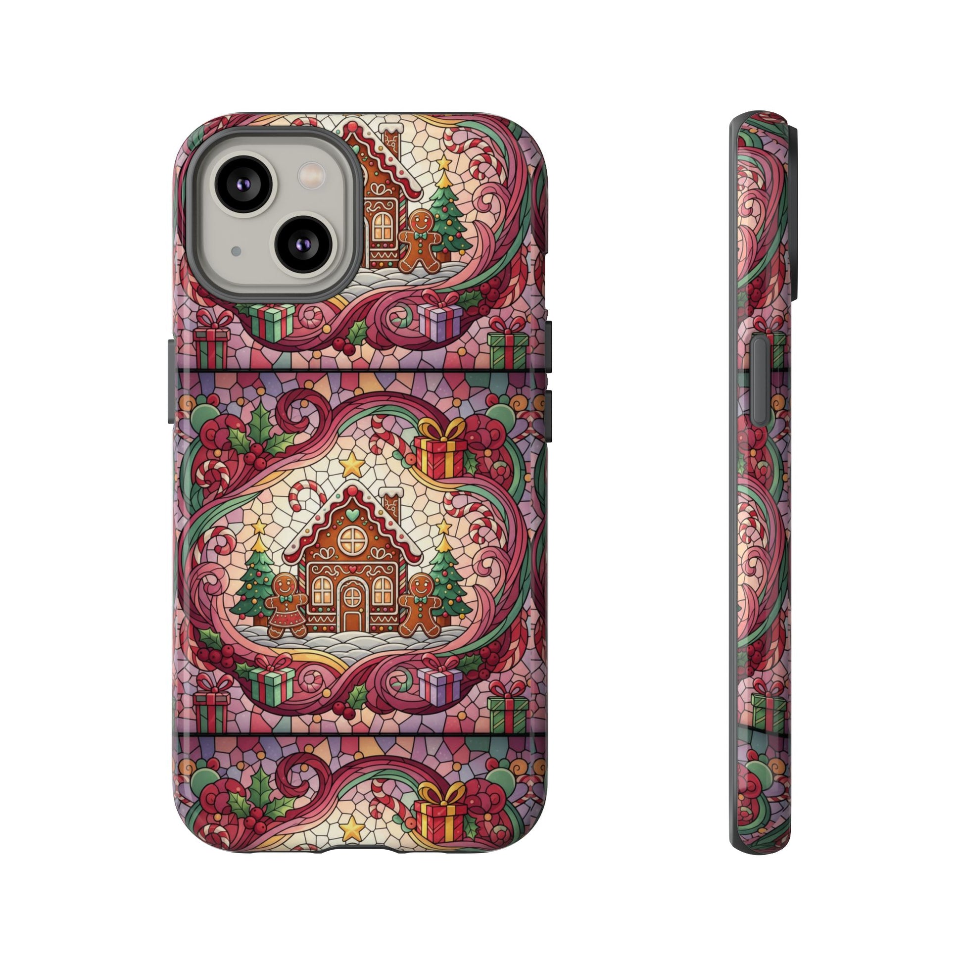 iPhone Case 17, 16  Gingerbread Stained Glass Tough Case Samsung perfect phone case