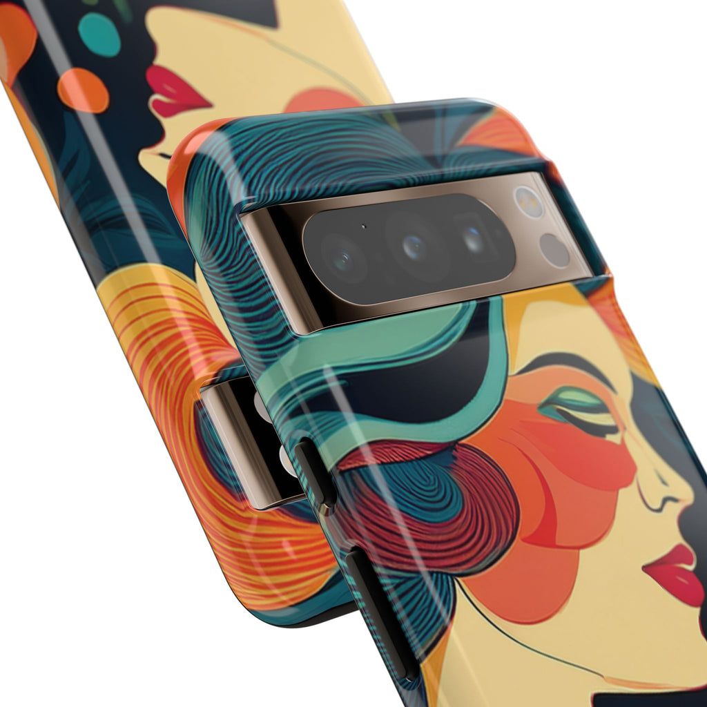 Coque de Téléphone Esthétique Années 50 Rétro Design d'Inspiration Vintage aux Couleurs Pastel Housse Style Mid-Century pour Modèles iPhone et Samsung Galaxy