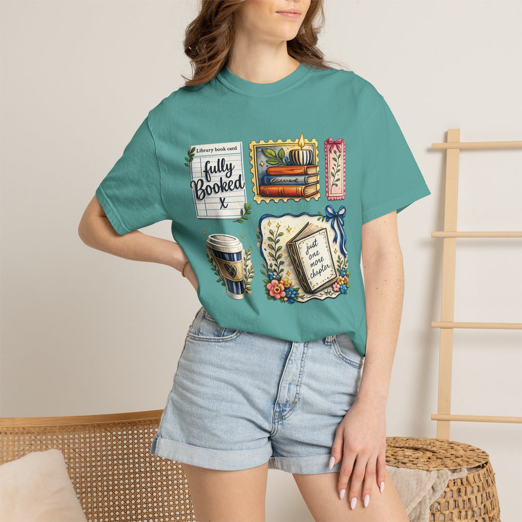 T-shirt Comfort Colors "Just One More Chapter & Coffee" – Confortable pour les amoureux des livres