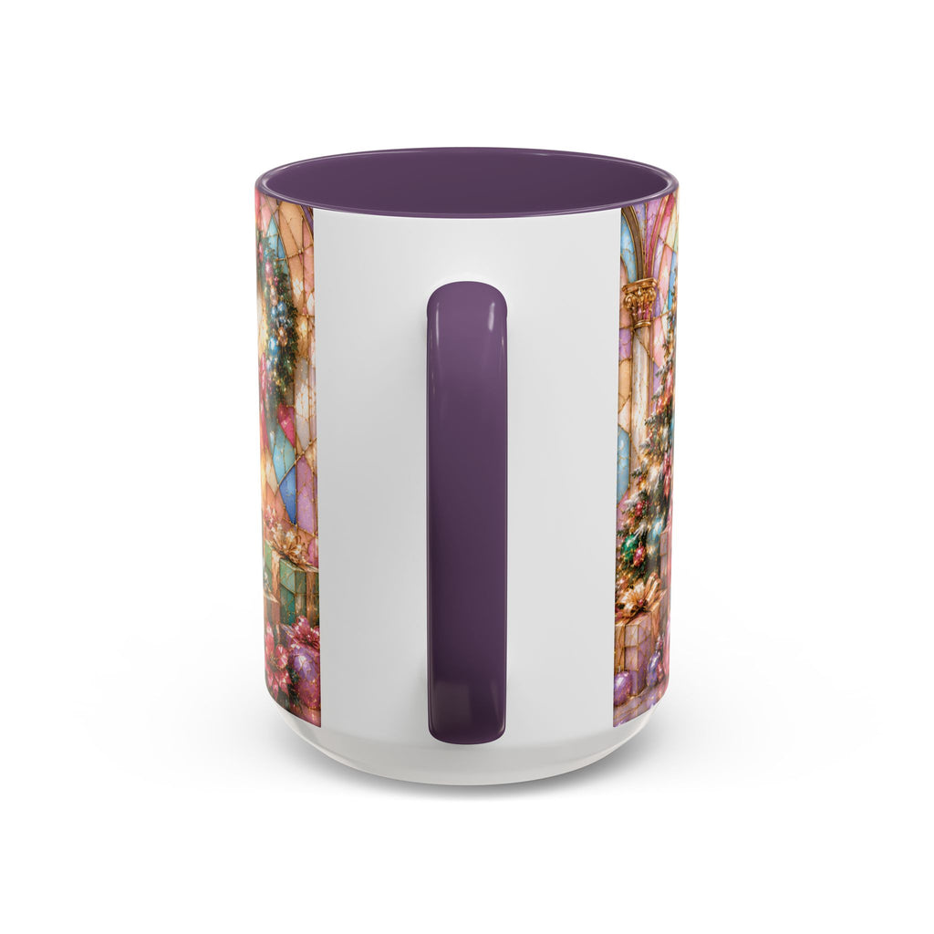 Nutcracker Christmas Coffee Mug – Festive Stained-Glass Holiday Accent Cup (11/15oz) Gift for Her