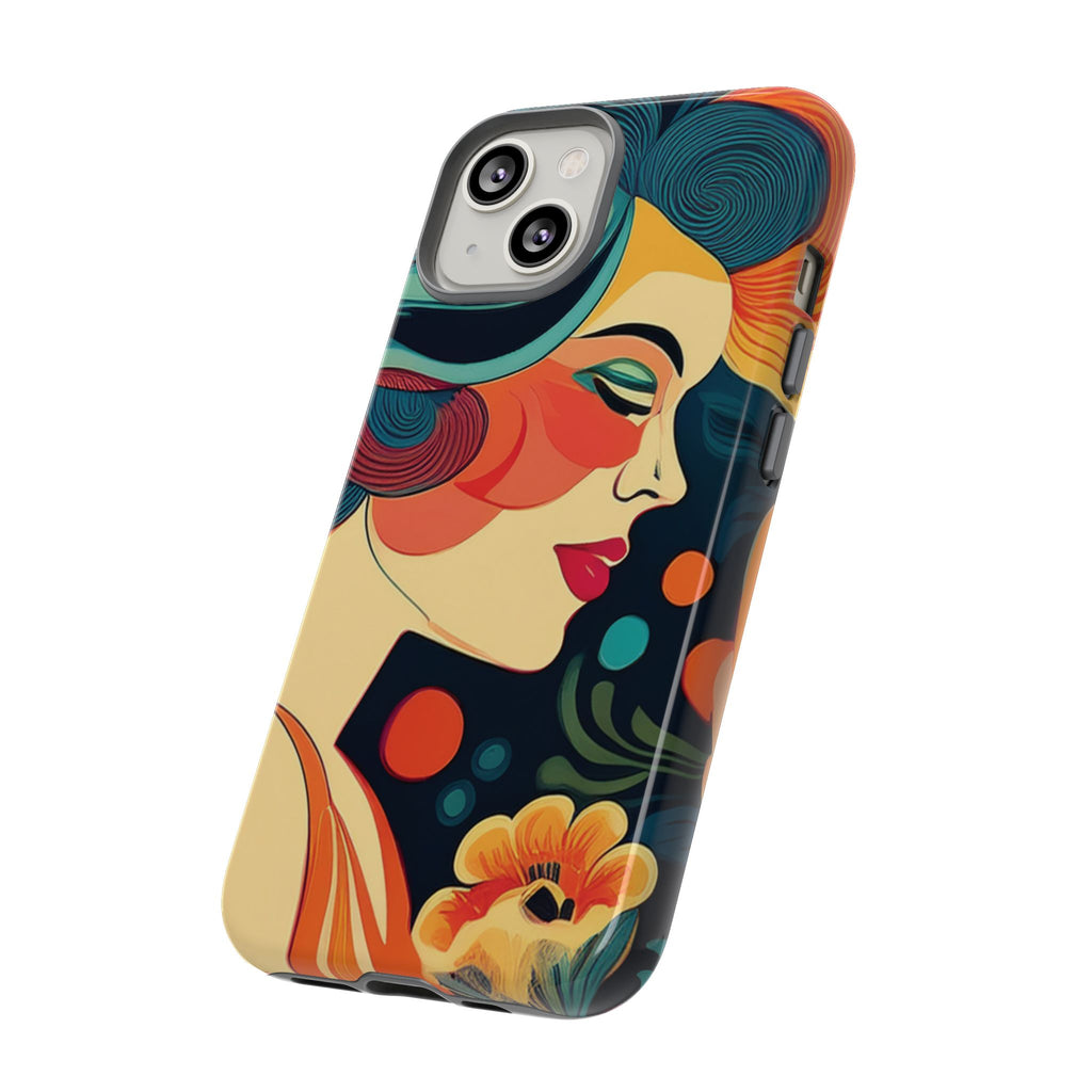 Coque de Téléphone Esthétique Années 50 Rétro Design d'Inspiration Vintage aux Couleurs Pastel Housse Style Mid-Century pour Modèles iPhone et Samsung Galaxy