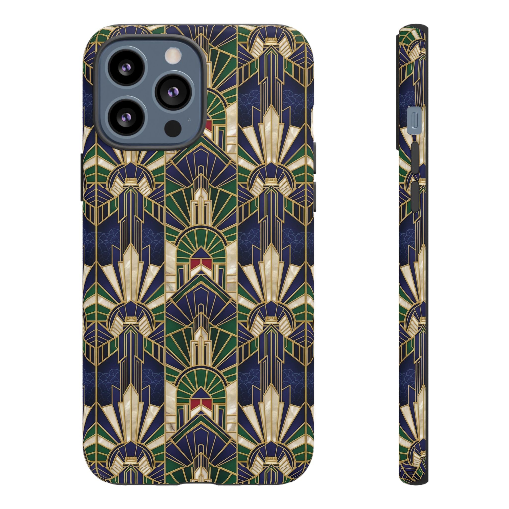 Navy & Gold Art Deco Phone Case — Imperial Art Deco Tough Case