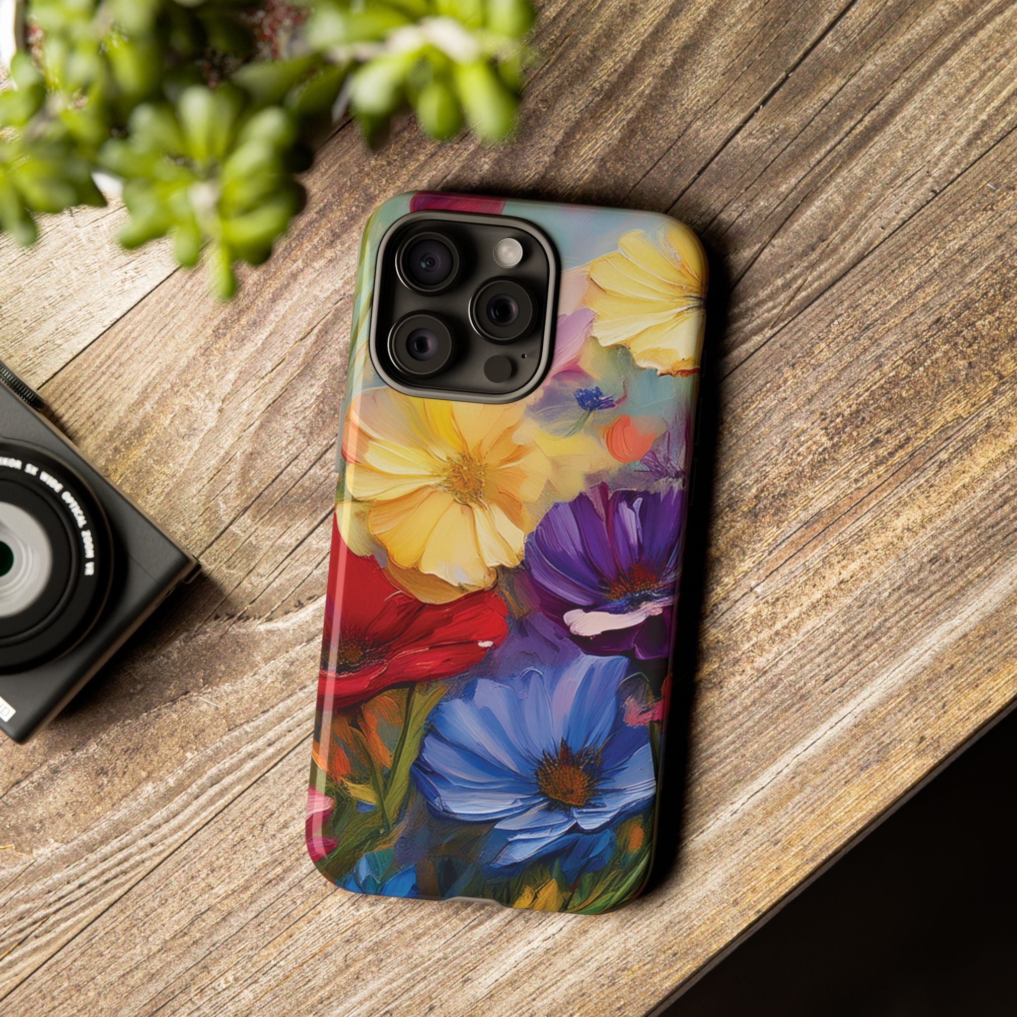 Bold Wildflower Phone Case Bright Hand-Painted Floral Art Vibrant Botanical Design for iPhone & Samsung | Trendy Nature Lover Gift Phone  Galaxy