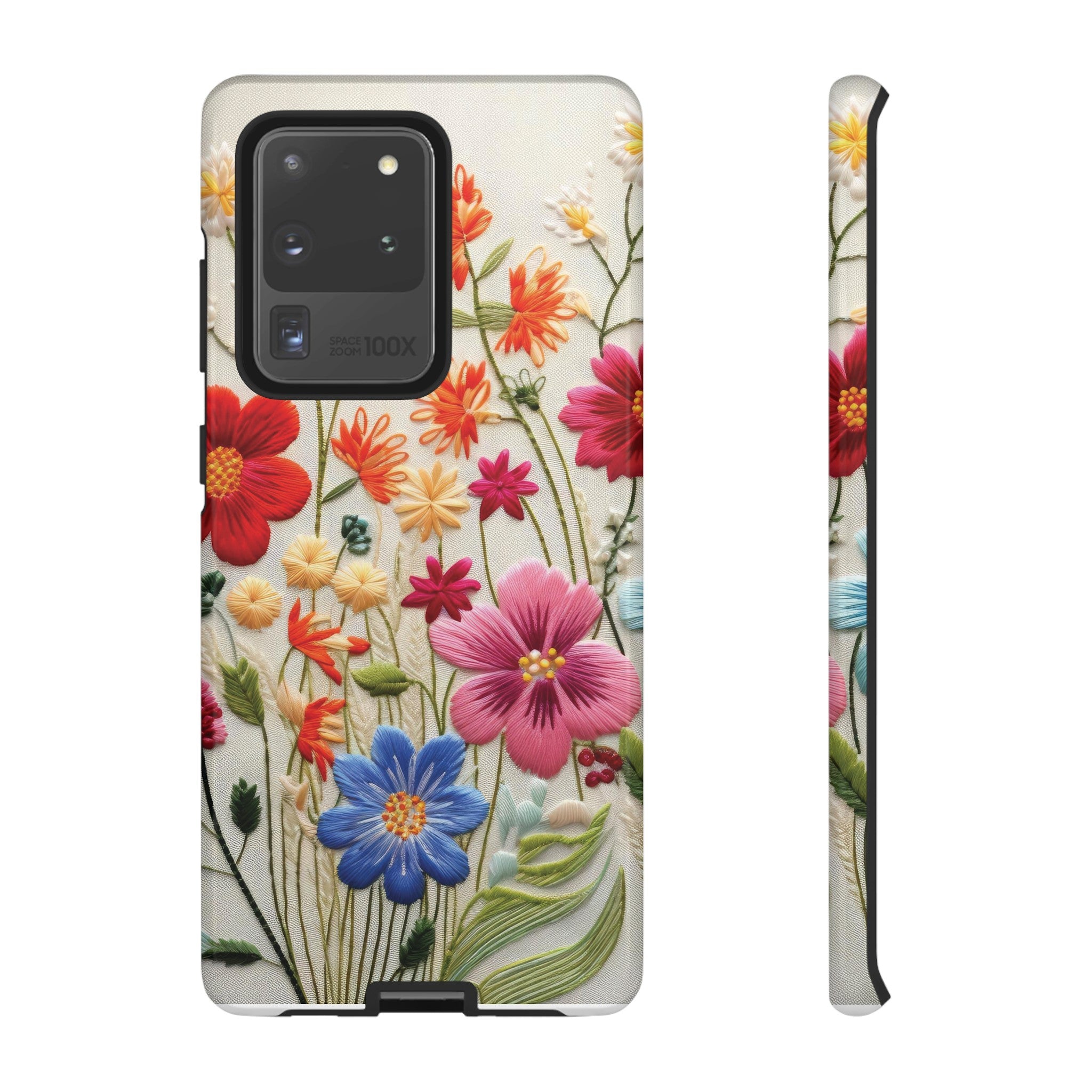 3D Floral Phone Case Elegant Faux Flower Durable for iPhone Samsung Smartphone iPhone 15, 14, 13 Samsung Gift for Mom