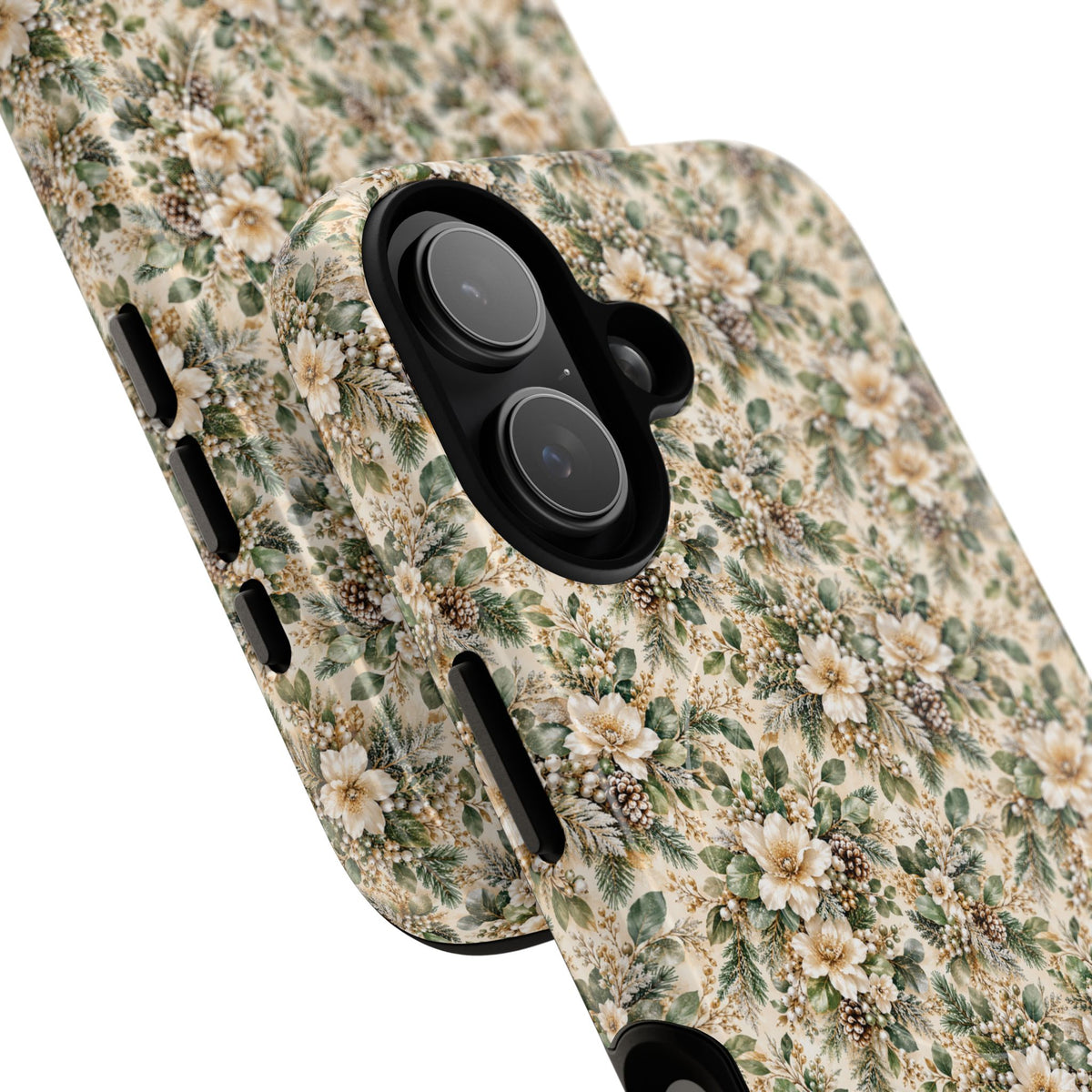 Sage Green & Champagne Floral MagSafe Tough Phone Case