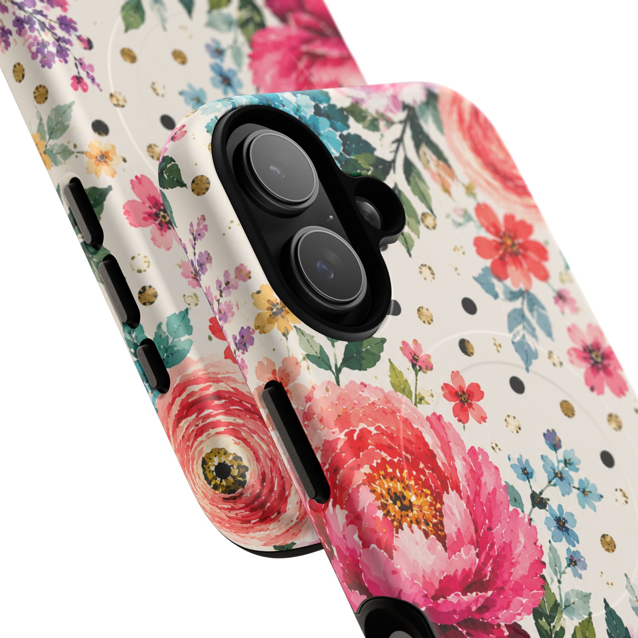 Watercolor Floral Peonies phone case | magnetic slim protective case