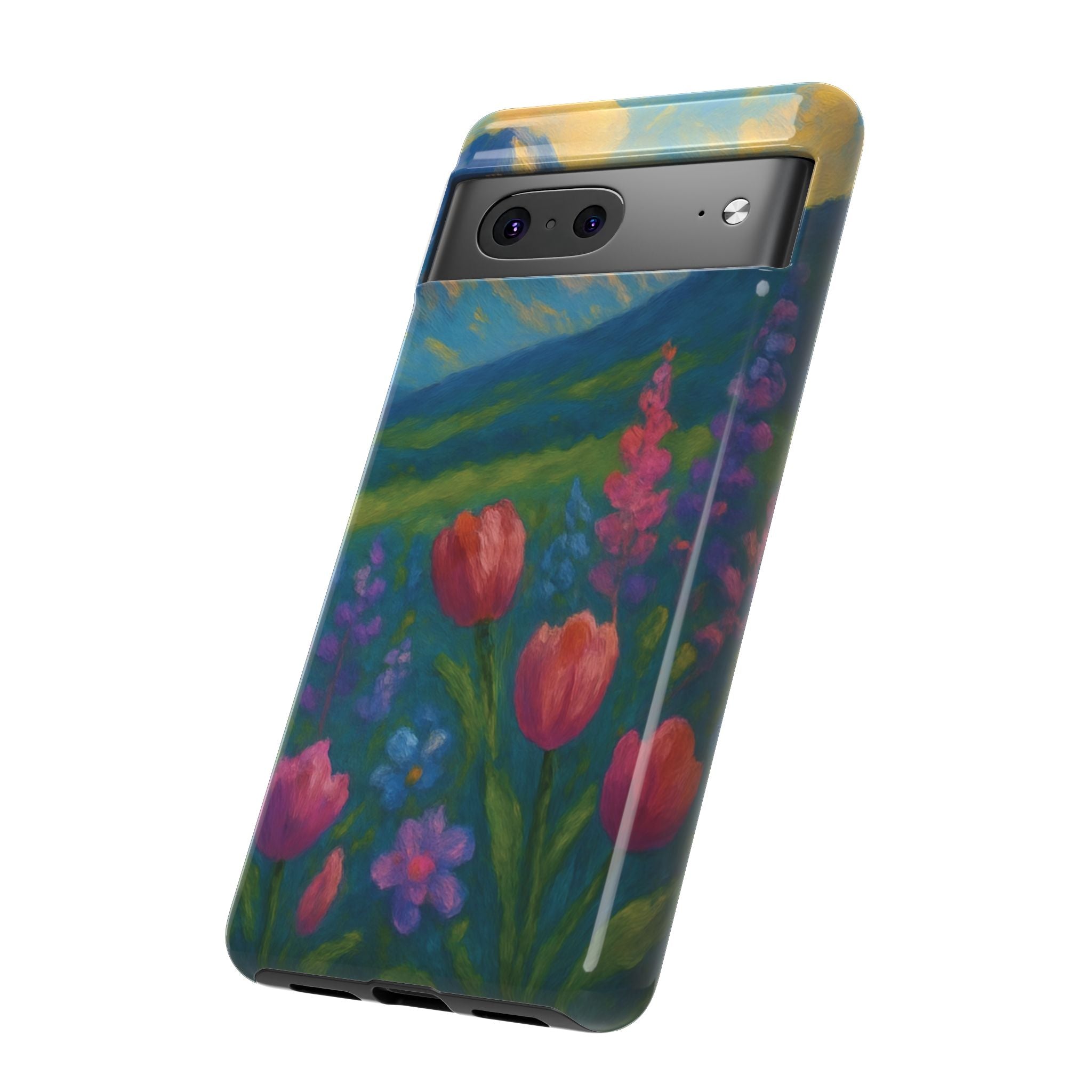 Mountains Wildflowers Phone Case | Vibrant Botanical Floral Design | Nature-Inspired Protective Cover for iPhone & Samsung | Trendy Aesthetic Gift Idea