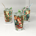 Vintage Retro Radiance 16 oz Pint Glass Featuring 50s Franciscan Diamond Starburst Kitsch Christmas Card Art Party Drinkware, Cocktail Glass Housewarming Perfect Gift Party Drinkware, Cocktail, Wedding Perfect for Parties - MRSBYVALLE