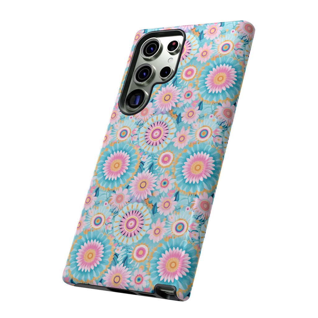 Coque de téléphone abstraite aquarelle bohème moderne compatible avec iPhone, Samsung et plus - Protection élégante et durable avec un design artistique vibrant, cadeau parfait pour elle