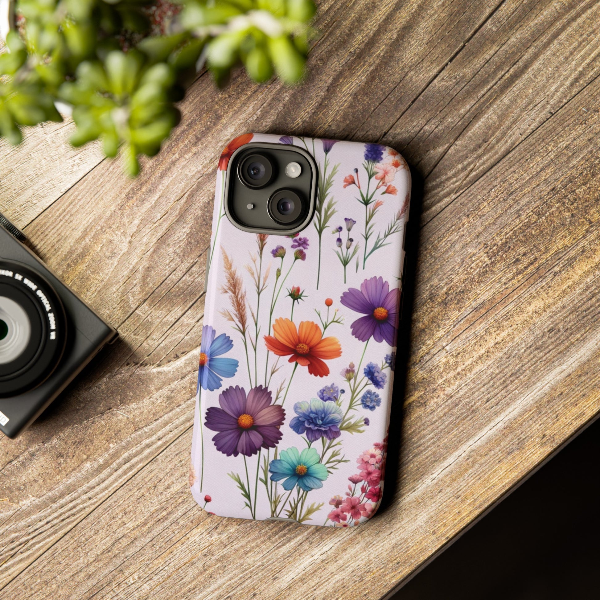 Lavender Wildflowers Protective Phone Case Gift for Her Phone 15, Samsung iPhone Samsung Gift for Her Case iPhone 15, Samsung iPhone Samsung Accessory Gift for Her.