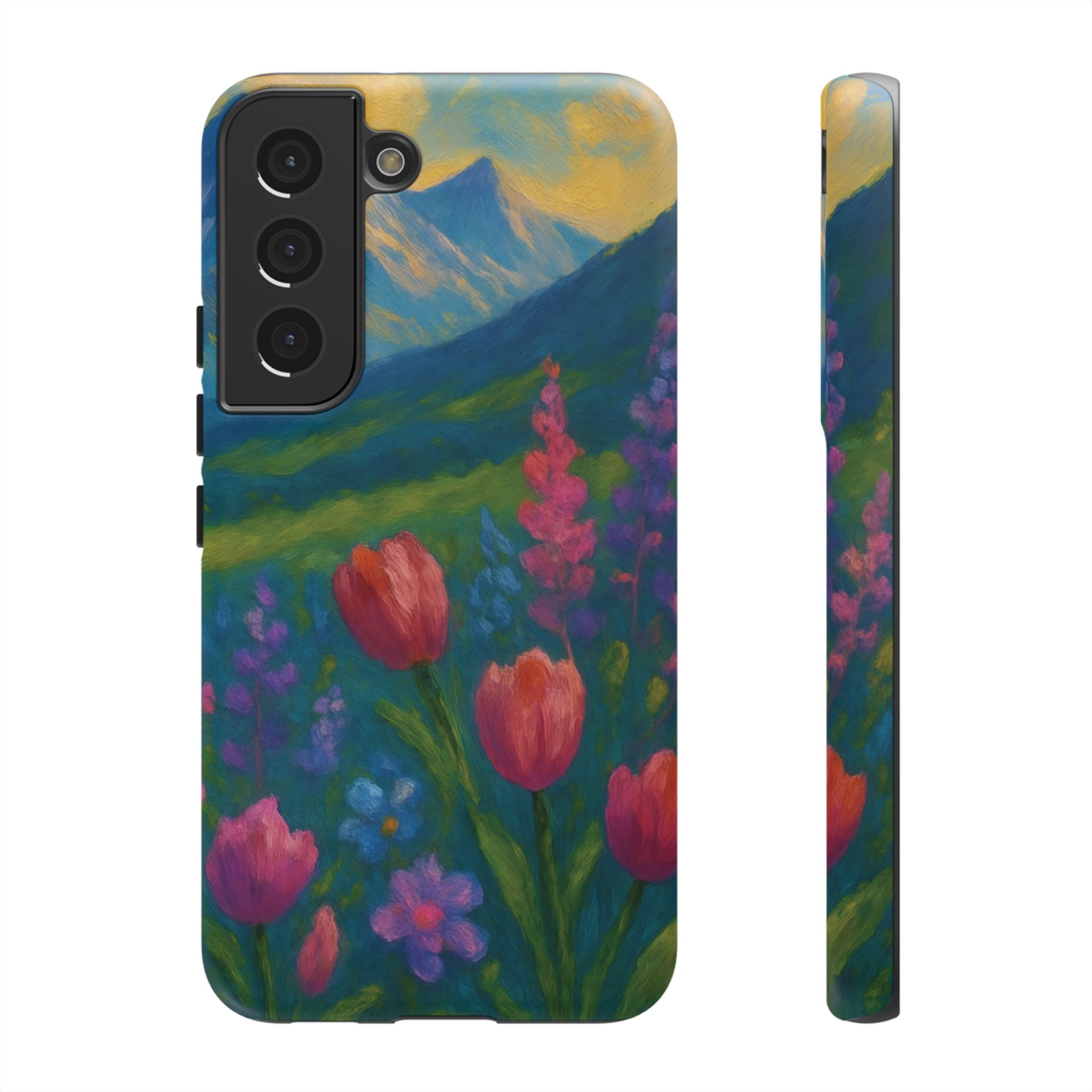 Mountains Wildflowers Phone Case | Vibrant Botanical Floral Design | Nature-Inspired Protective Cover for iPhone & Samsung | Trendy Aesthetic Gift Idea