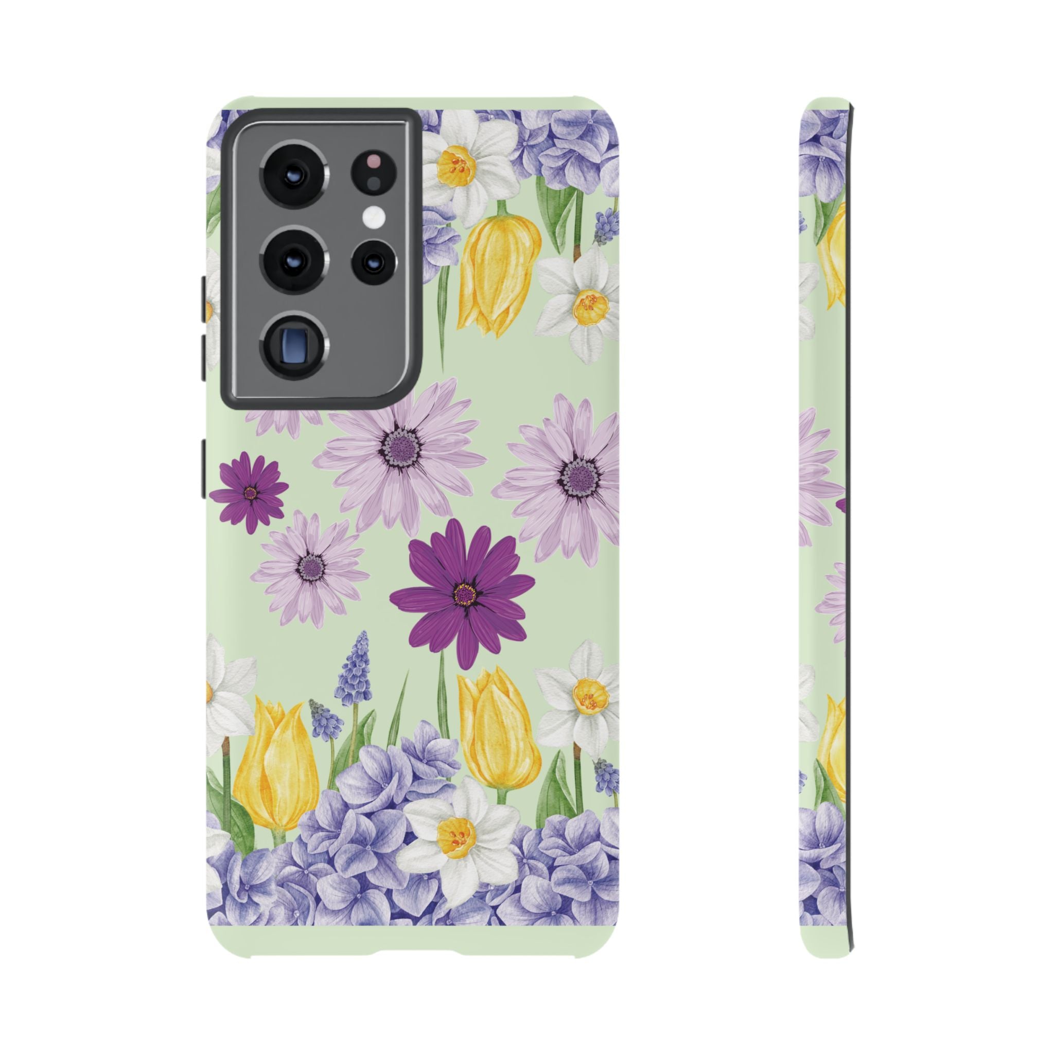 Lavender Yellow Flower Phone Case – Stylish Protective Cover for iPhone & Samsung, Botanical Design, Perfect Gift for Spring & Everyday Elegance