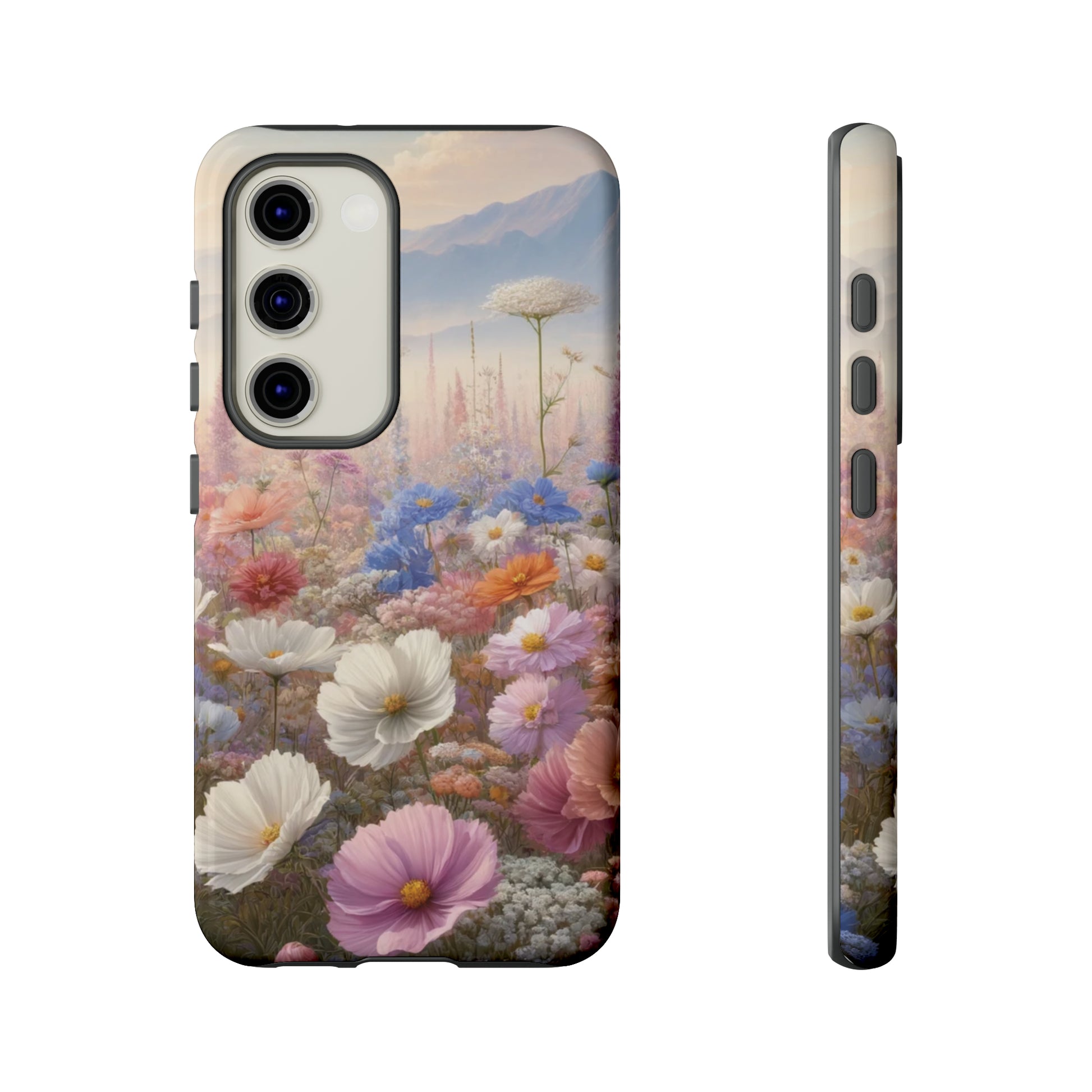 Phone Case Floral Boho Luxury Tough Case Floral Elegant Durable Stylish for Modern Devices iPhone 15, Samsung iPhone Samsung Accessory Gift for Her.