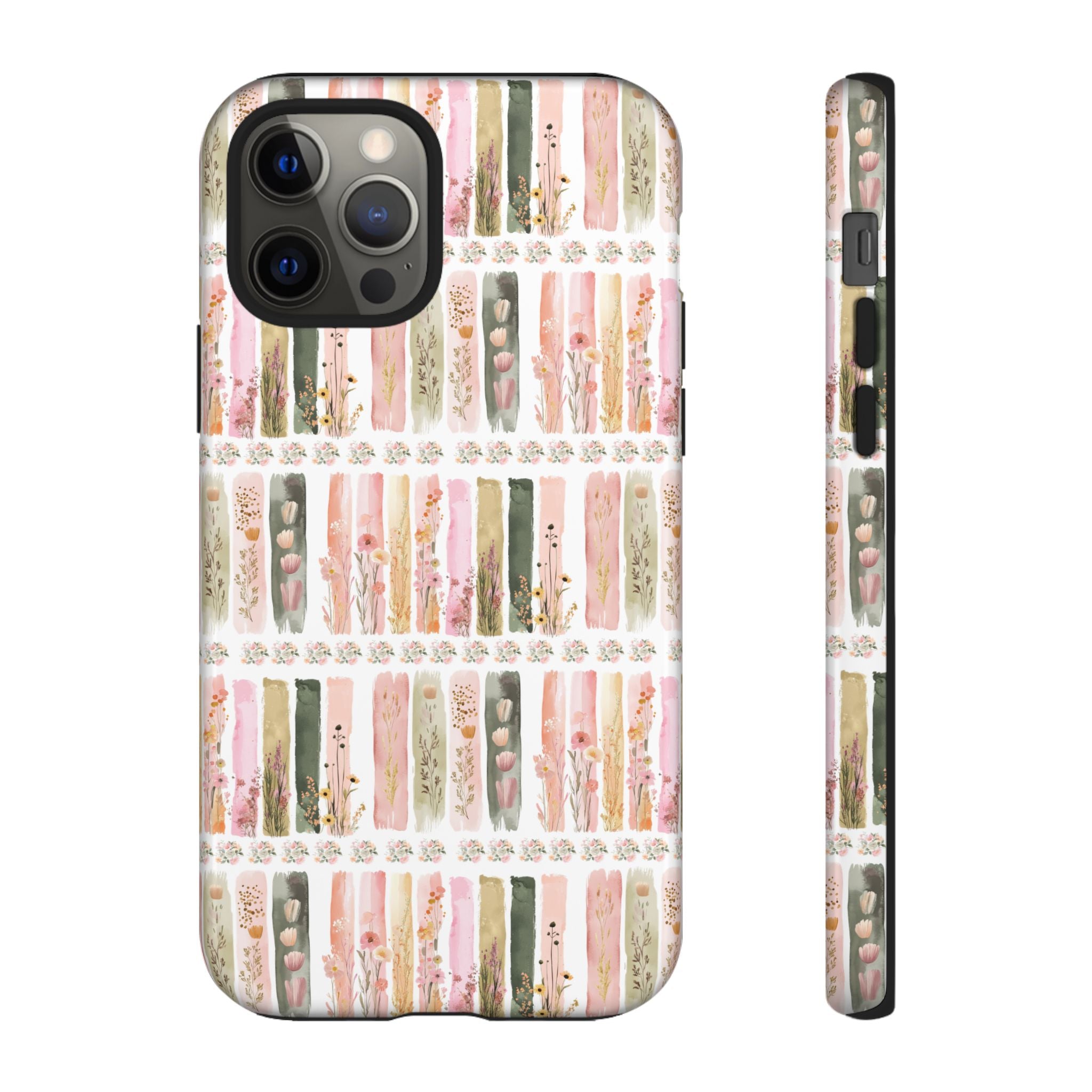 Pastel Brushstroke Floral Phone Case Soft Illusion Flower Design, Aesthetic Protective Cover, Feminine Style, Cute Gift for Her, Fits Most Models