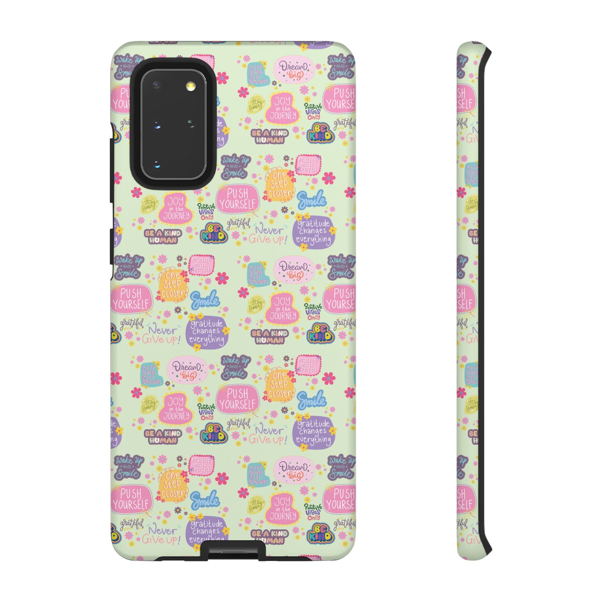 Good Vibes Only Protective Phone Case  Shockproof Slim Aesthetic Motivational Quote Cover, Positive Affirmation Gift for Mom, Teens & Besties | iPhone & Galaxy