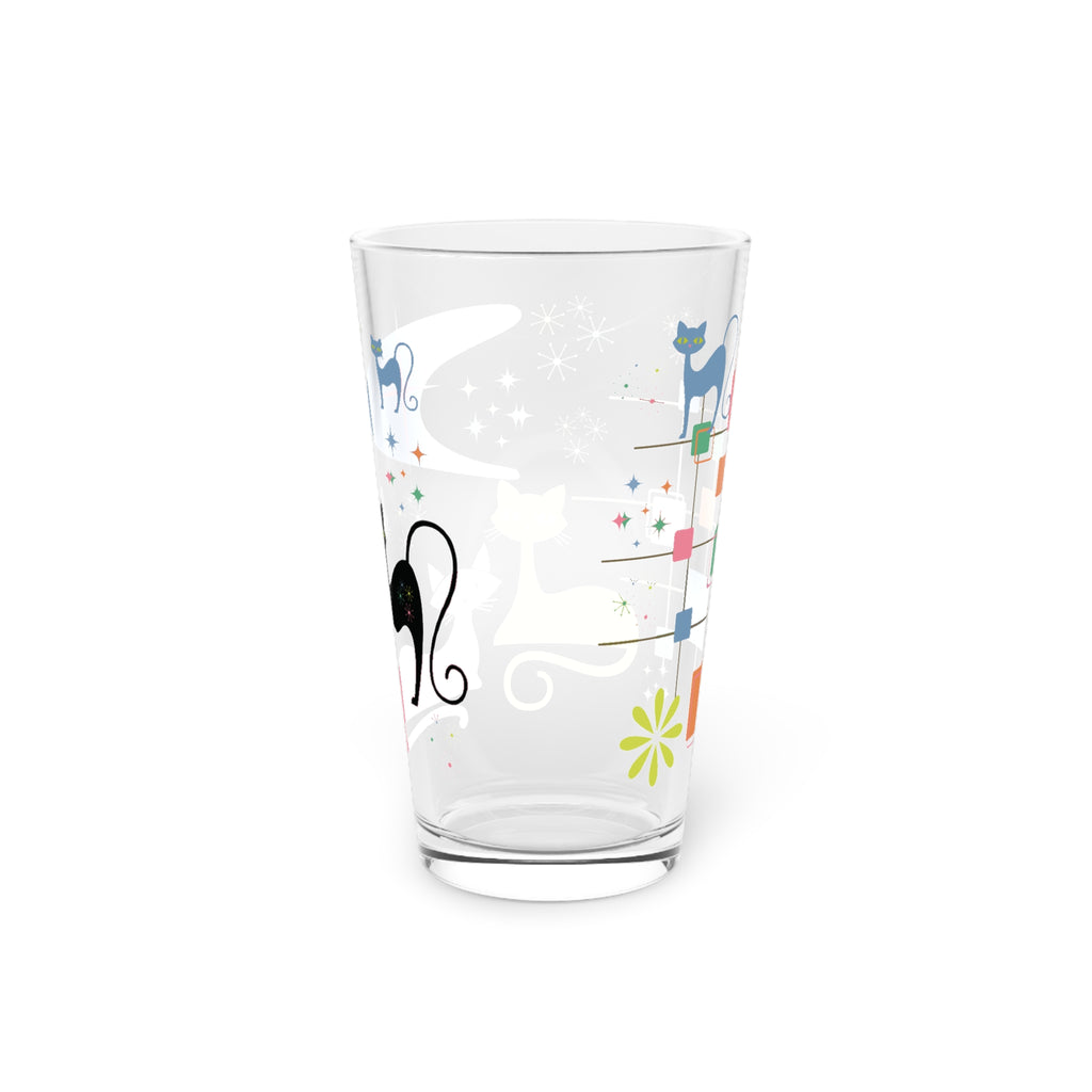Verre à pinte Atomic Kitty Retro — Verre à boisson vintage pour fêtes de 47 cl