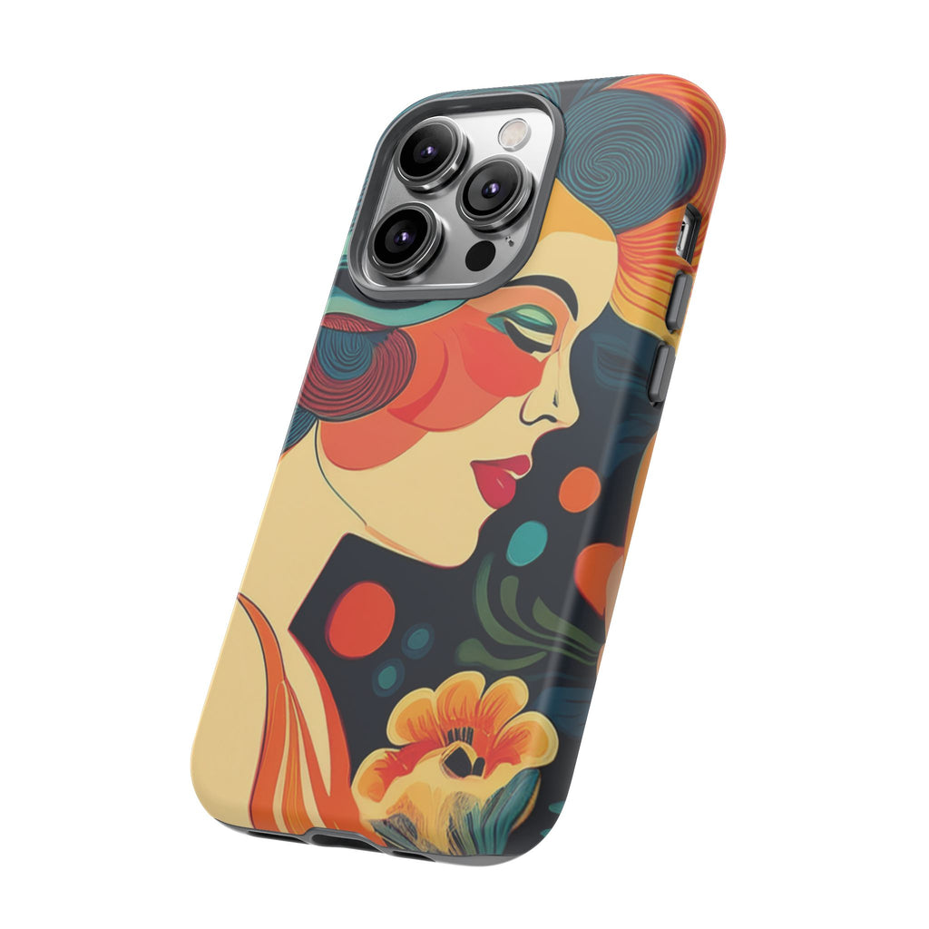 Coque de Téléphone Esthétique Années 50 Rétro Design d'Inspiration Vintage aux Couleurs Pastel Housse Style Mid-Century pour Modèles iPhone et Samsung Galaxy