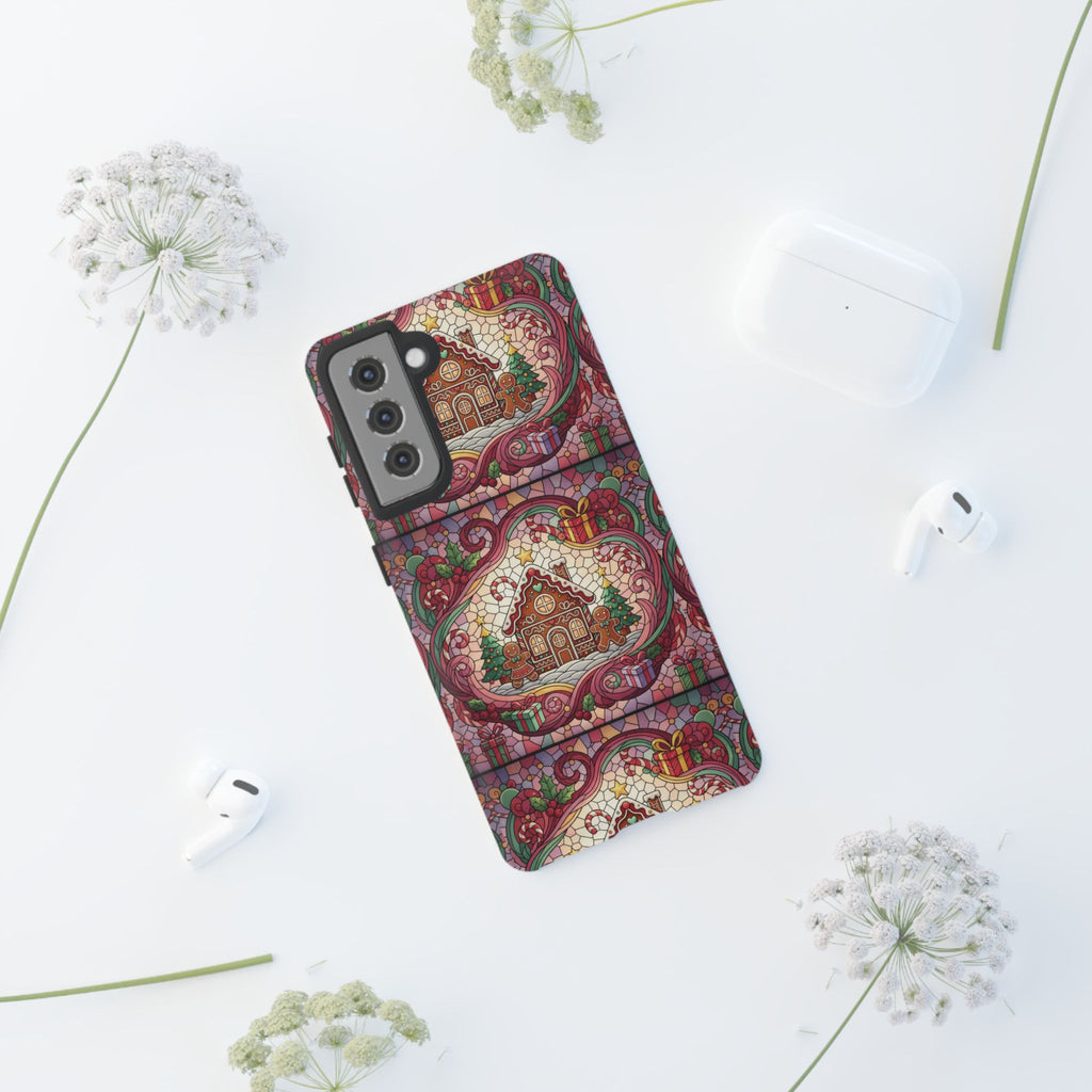 iPhone Case 17, 16  Gingerbread Stained Glass Tough Case Samsung perfect phone case