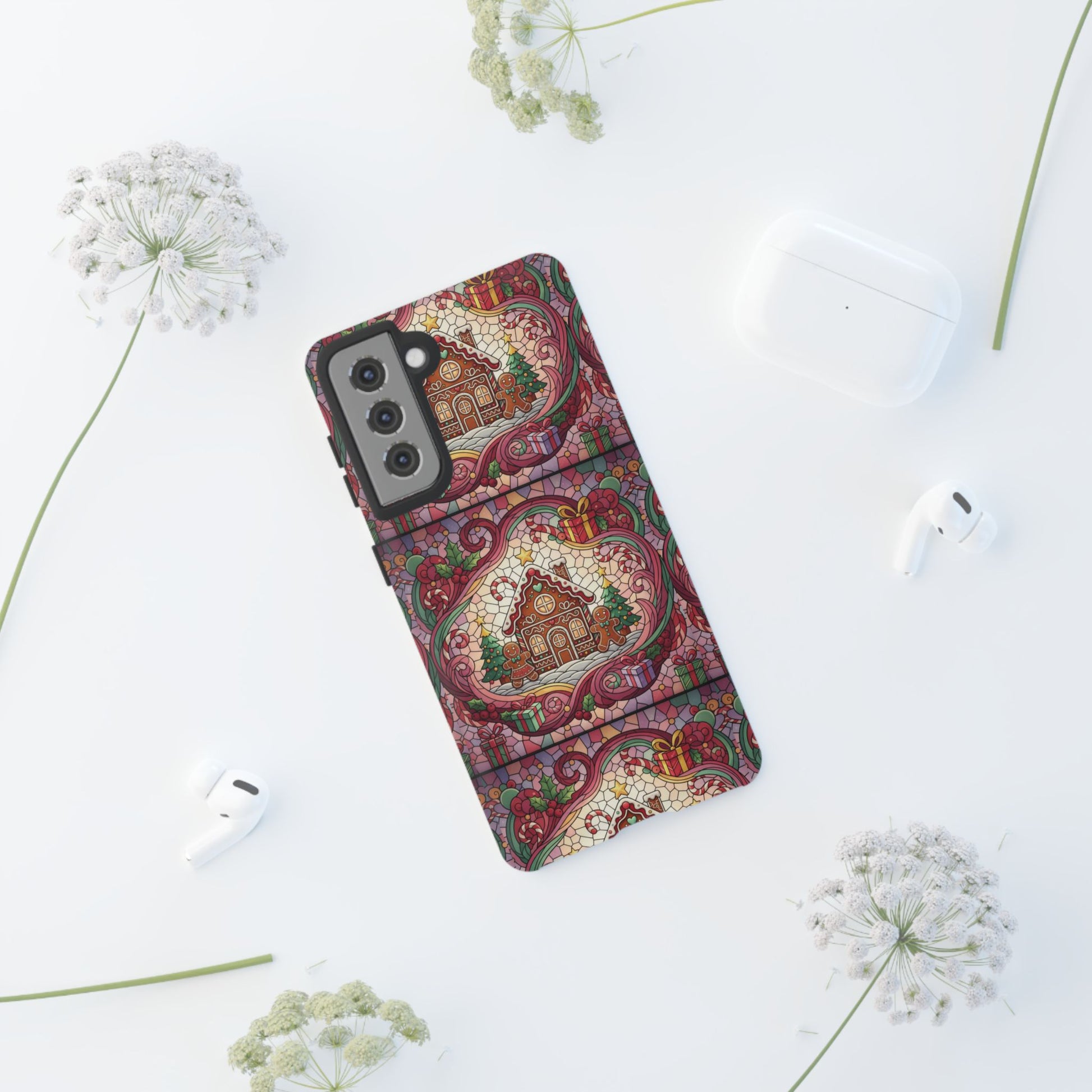 iPhone Case 17, 16  Gingerbread Stained Glass Tough Case Samsung perfect phone case