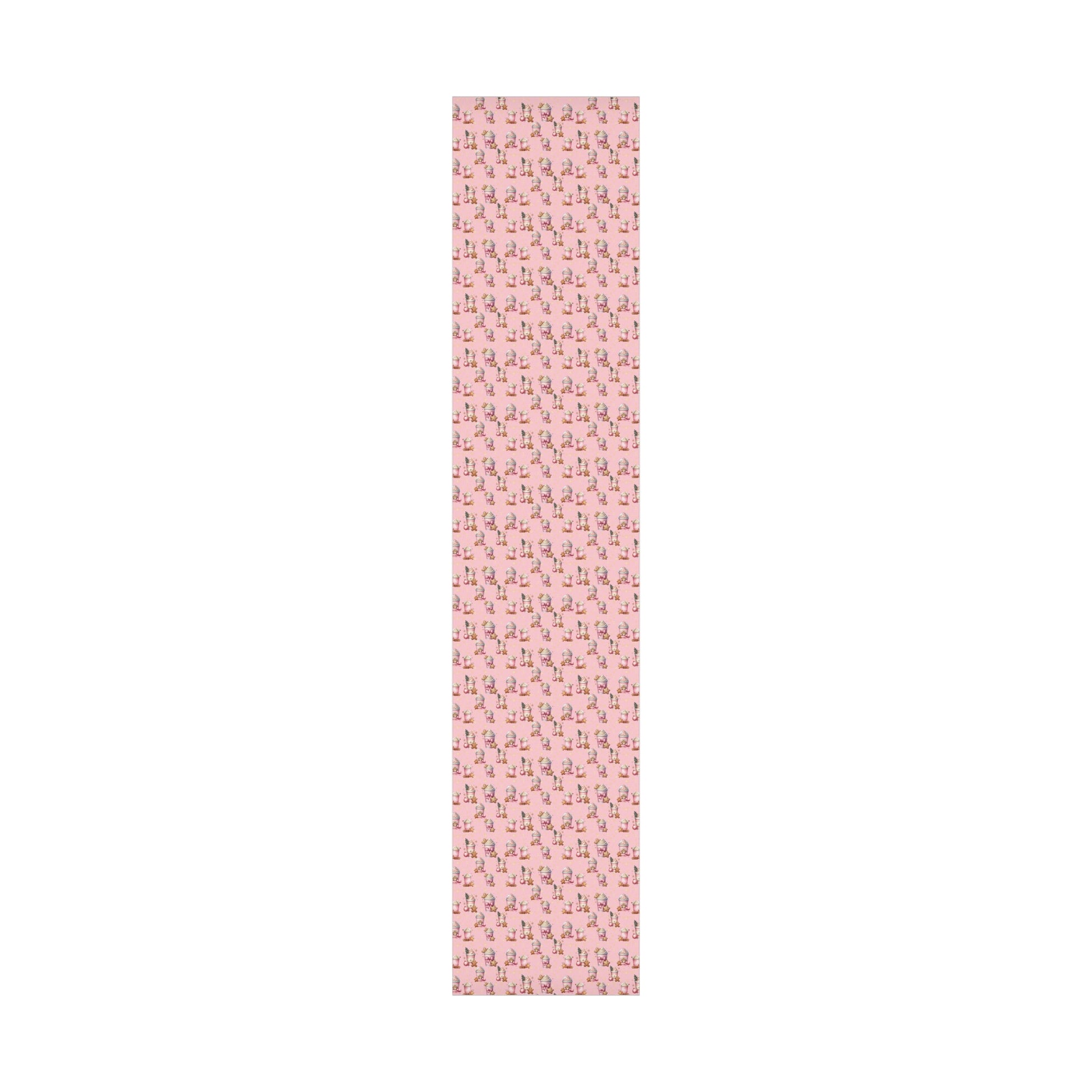 Whimsical Pink Gingerbread People with Coffee Delights Wrapping Paper Festive, Playful, and Perfect for Adding a Sweet Touch to Your Holiday Gifts Moms - MRSBYVALLE