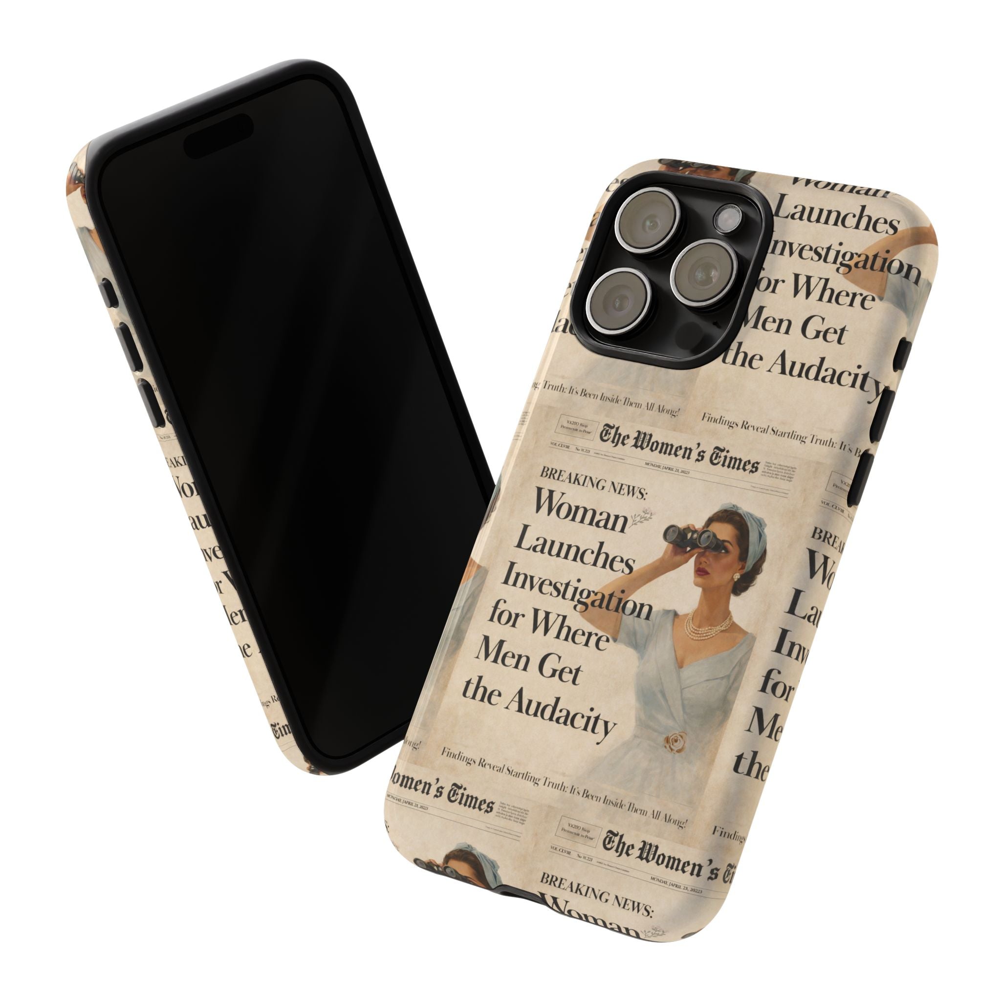 Funny Vintage Sarcastic Women Phone Case | Retro Sarcasm Text Design