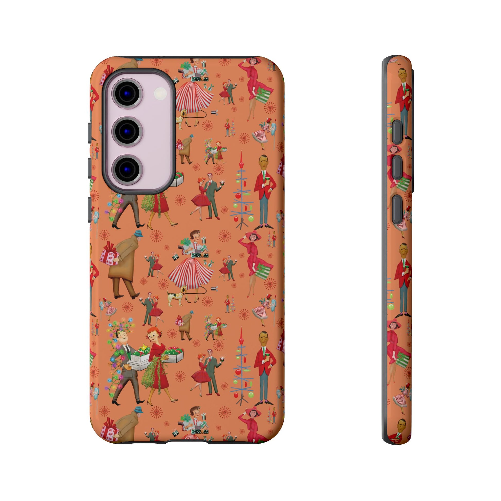 Retro Christmas 50s Phone Case Unique Holiday Protection for Your Device | Stylish & Durable Cover Gift for Her Phone 17, 16, 15, Samsung iPhone Accessory Gift for Her