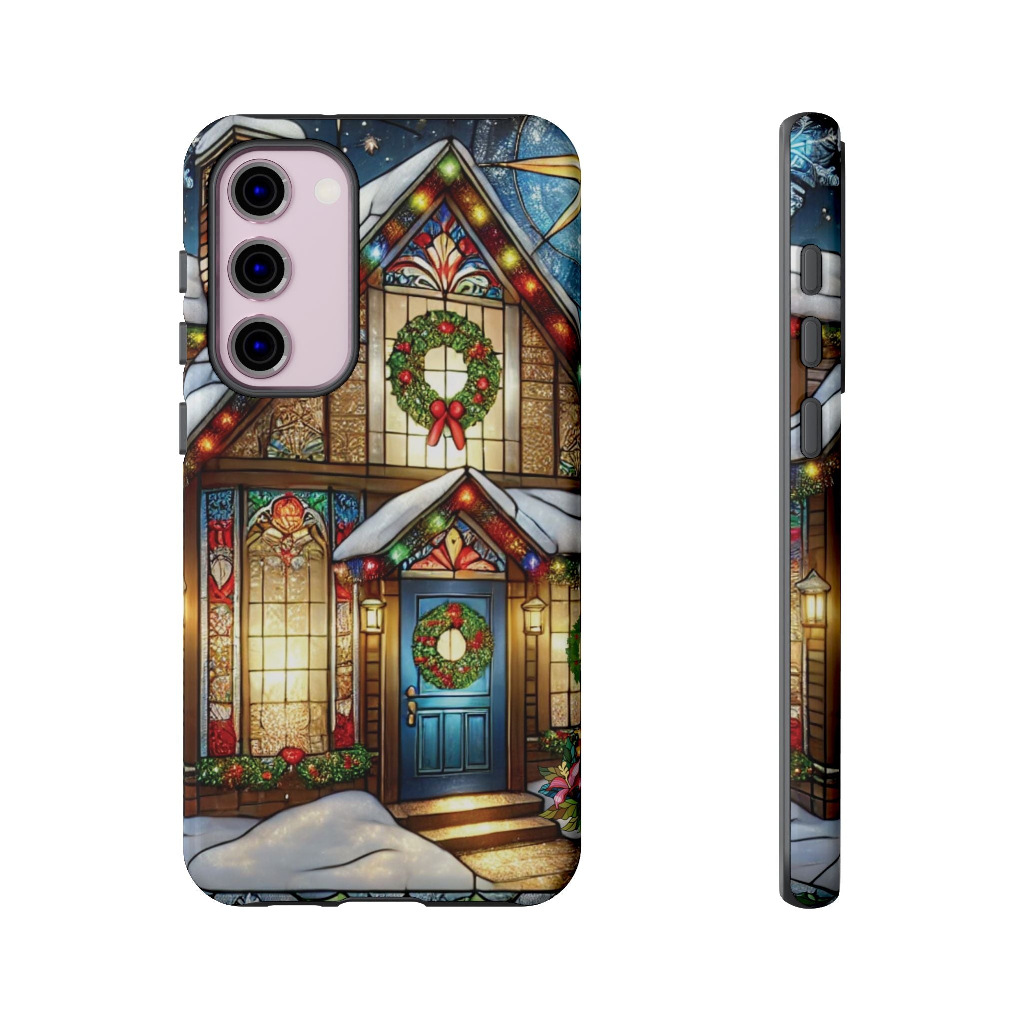 Phone Case - Stain Glass Christmas Unique Holiday Protection Gift for Her