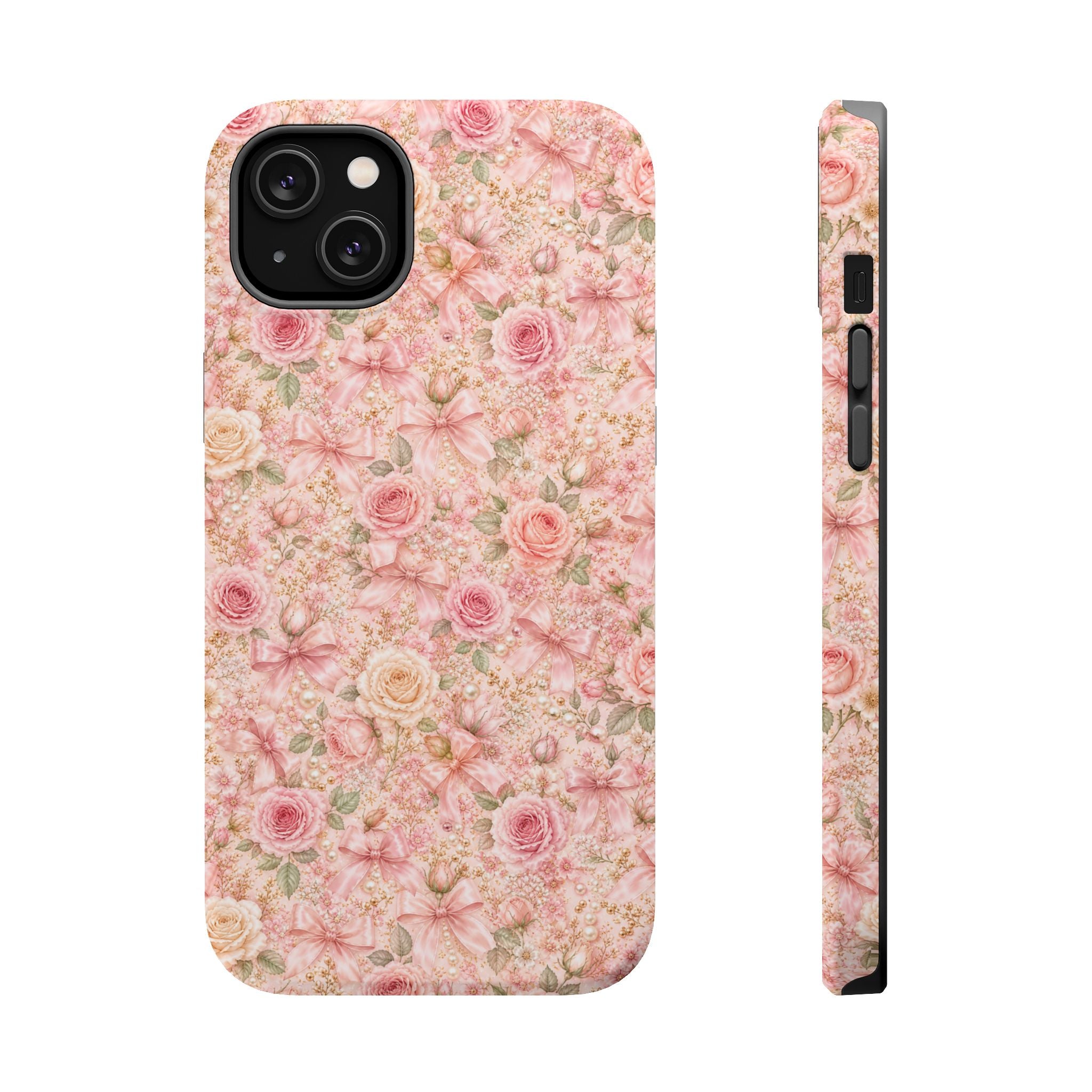 Floral Rose Pattern Magnetic Impact-Resistant Phone Case iPhone and Samsung