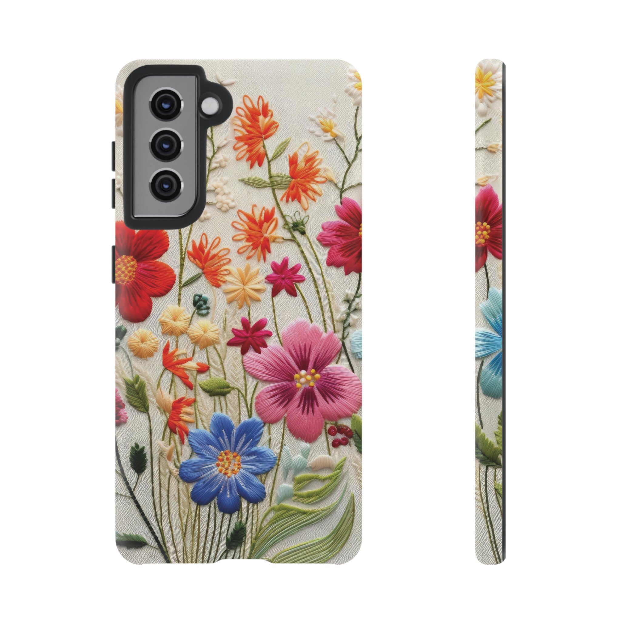 3D Floral Phone Case Elegant Faux Flower Durable for iPhone Samsung Smartphone iPhone 15, 14, 13 Samsung Gift for Mom