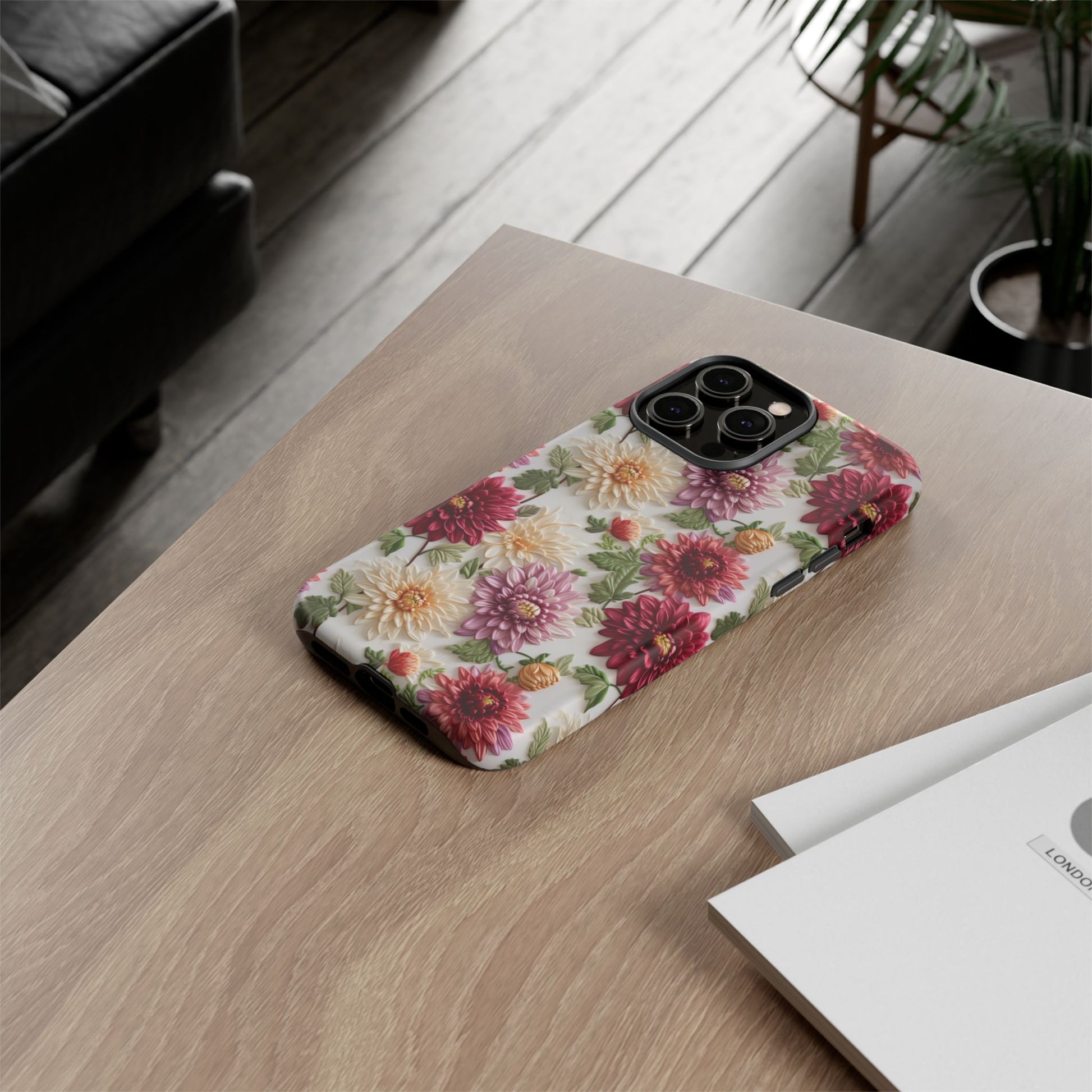Floral Fall Phone Case for iPhone 16 pro15 14 13 12  21 23 Samsung, and Pixel | Stylish Protective Cover Gift for Her Perfect for Floral Lover - MRSBYVALLE