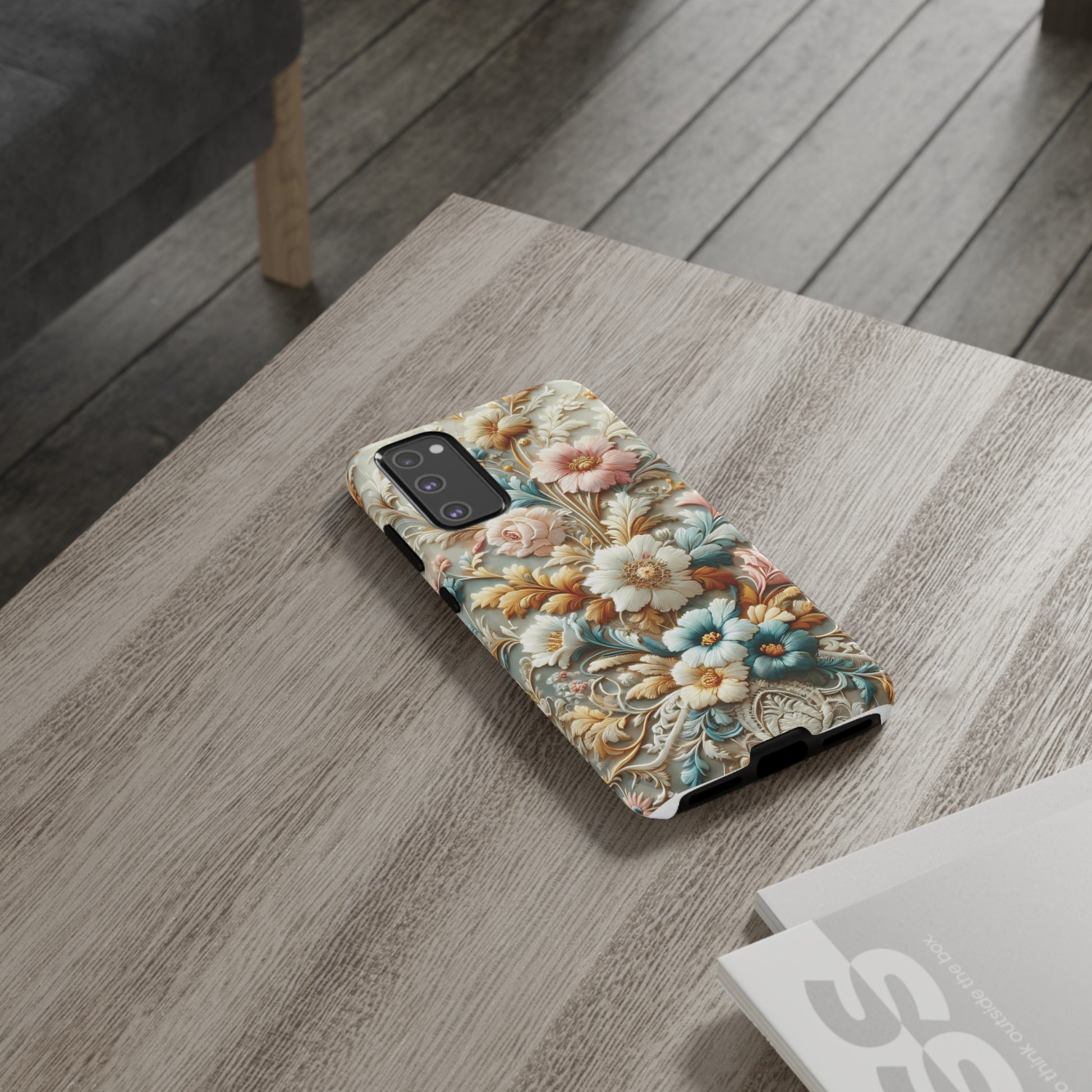 3D Elegant Faux Flowers Phone Case Stylish & Durable for iPhone Samsung Gift iPhone 15, 14, 13 Samsung Pixel Gift for Mom Accessory Gift for Her
