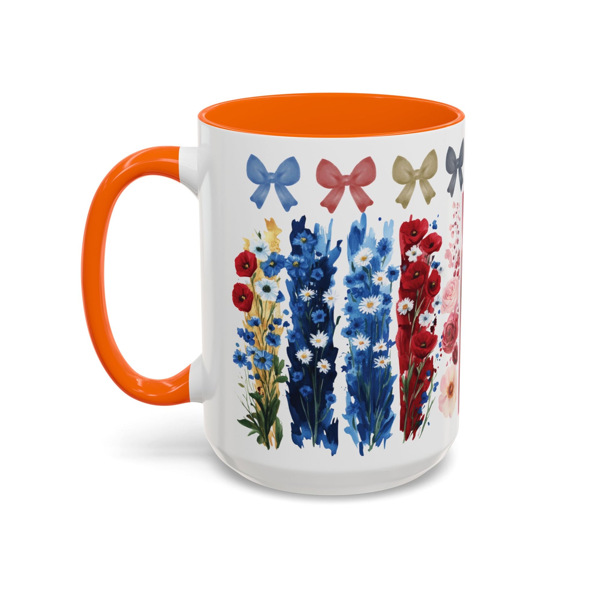 Brushstroke floral With Bows| Christian Mug with Bible Verse | Inspirational Gift for Christians | 11oz and 15oz Ceramic Coffee Mug Cozy Spring Mornings