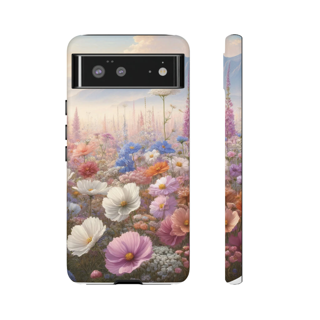 Phone Case Floral Boho Luxury Tough Case Floral Elegant Durable Stylish for Modern Devices iPhone 15, Samsung iPhone Samsung Accessory Gift for Her.