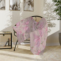 Pink Bows with Floral Minky Blanket Soft, Festive, and Perfect for Holiday Snuggles and Gifting Housewarming Gift Throw