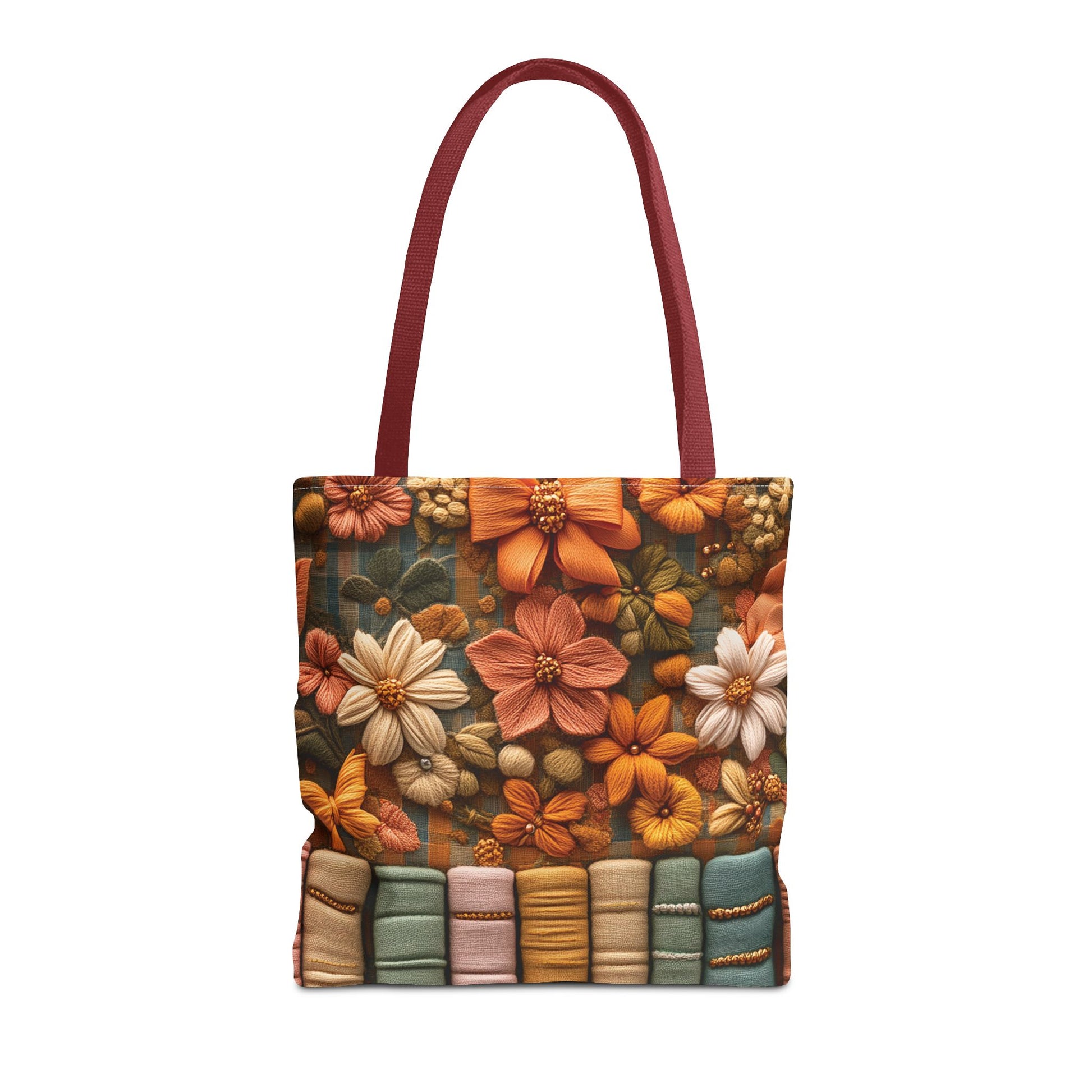 Boho Floral 3D Illusion Tote with Books Design Stylish and Functional Bag for Everyday Use Durable, Reusable, and Perfect for Book Lovers and Boho Enthusiasts Season - MRSBYVALLE