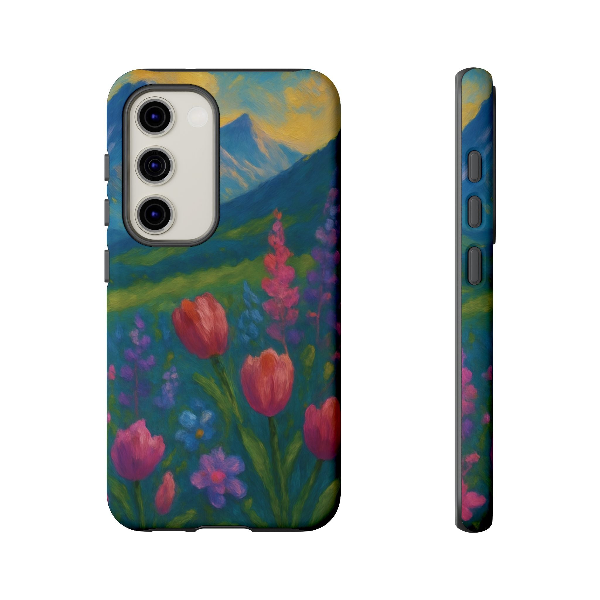 Mountains Wildflowers Phone Case | Vibrant Botanical Floral Design | Nature-Inspired Protective Cover for iPhone & Samsung | Trendy Aesthetic Gift Idea