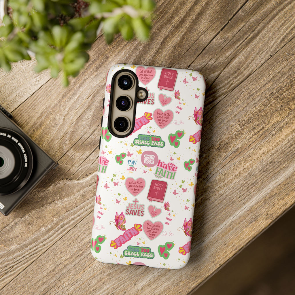 Carry Your Faith Everywhere | Christian Tough Phone Case with Bible Verse or Affirmation | Protective, Inspirational Gift for Christians