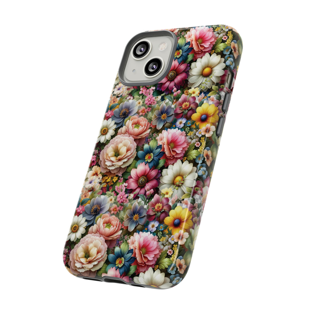Floral Luxury Phone Tough Case Floral Elegant Durable Stylish for Modern Devices iPhone 15, Samsung iPhone Samsung Accessory Gift for Her.