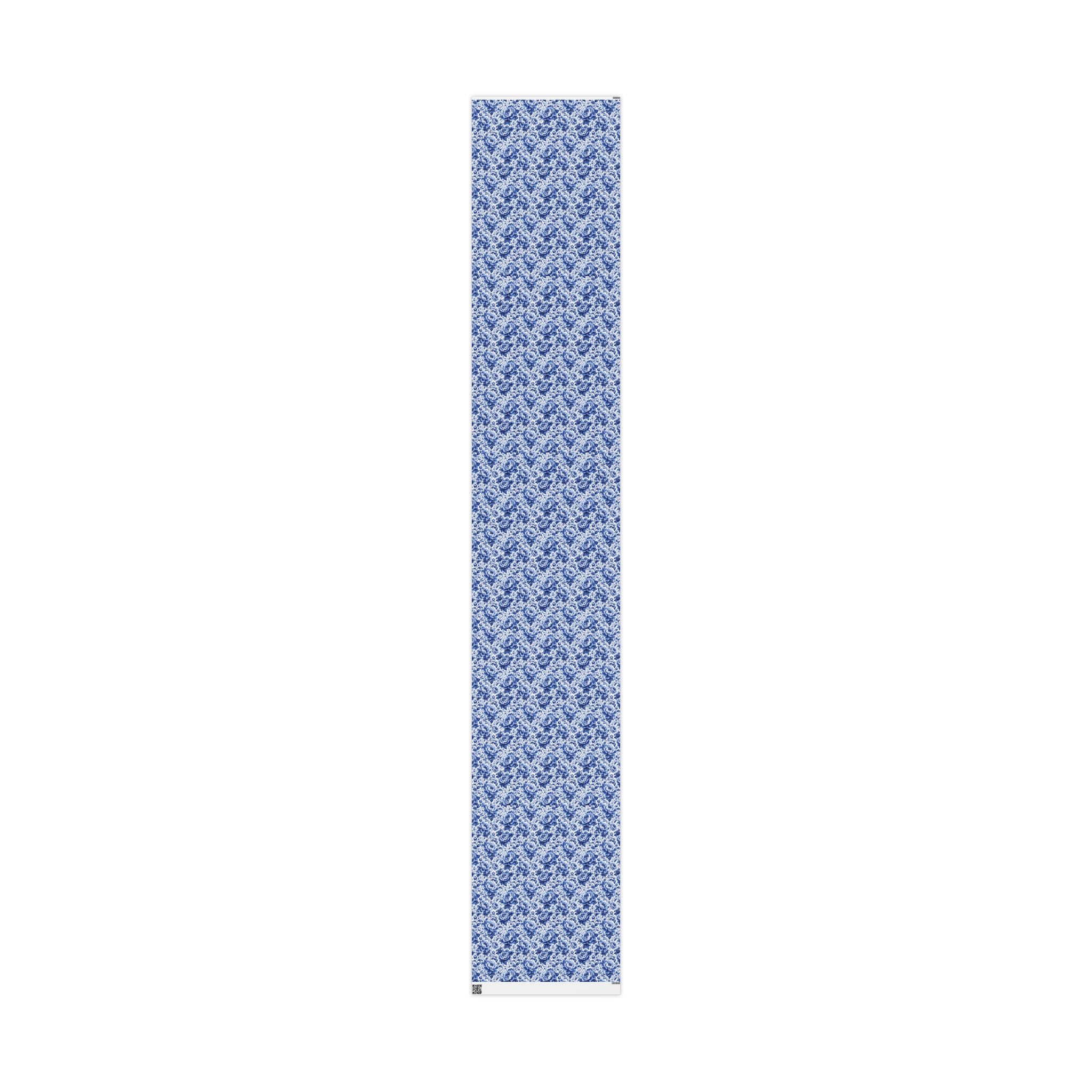 Blue & White Chinoiserie Peony Floral Luxury Gift Wrapping Paper Elegant Gift Wrap for Weddings & Holidays