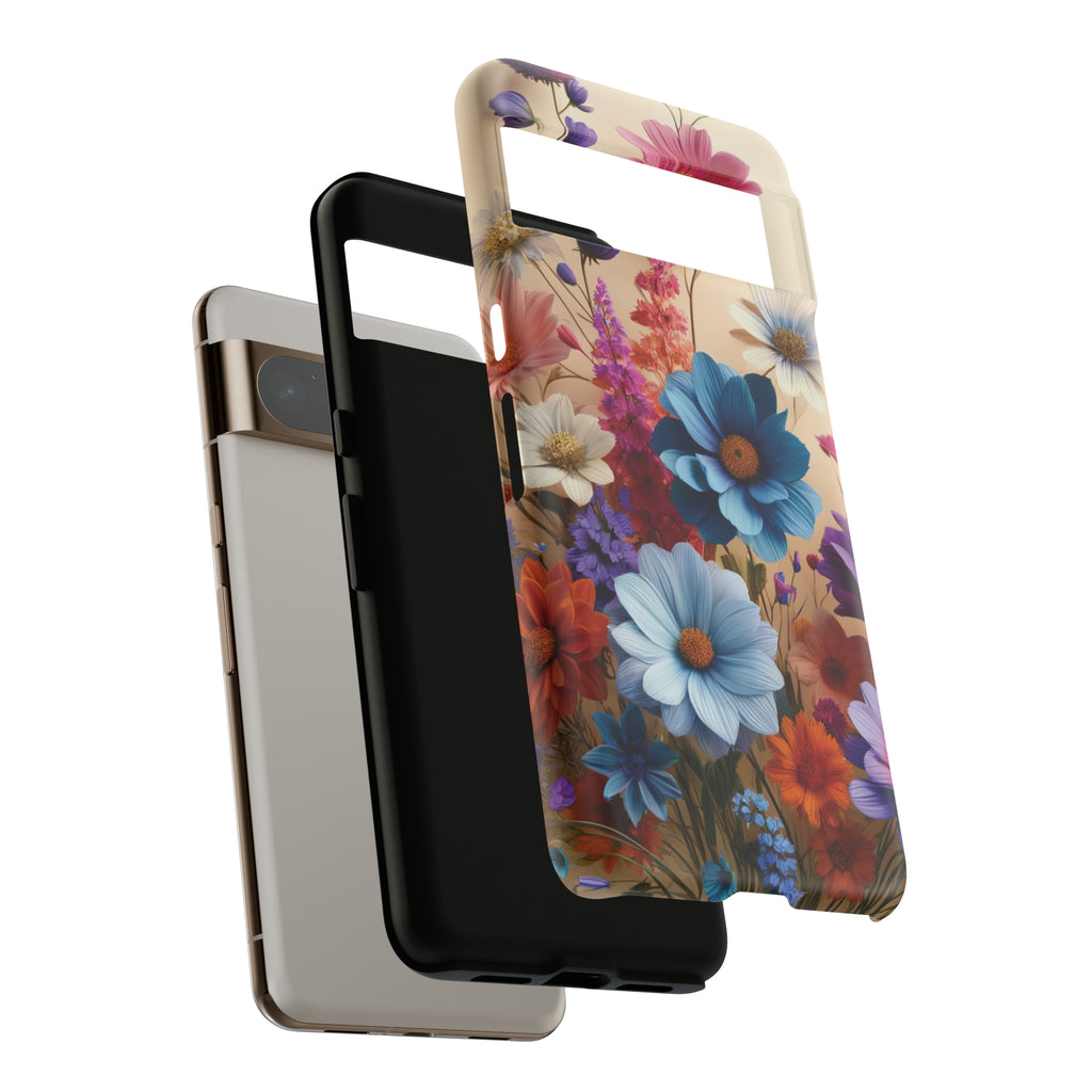 Best Phone Case Floral 3D Illusion Luxury Tough Case Floral Elegant Durable Stylish for Modern Devices iPhone 15, Samsung iPhone Samsung Accessory Gift for Her.