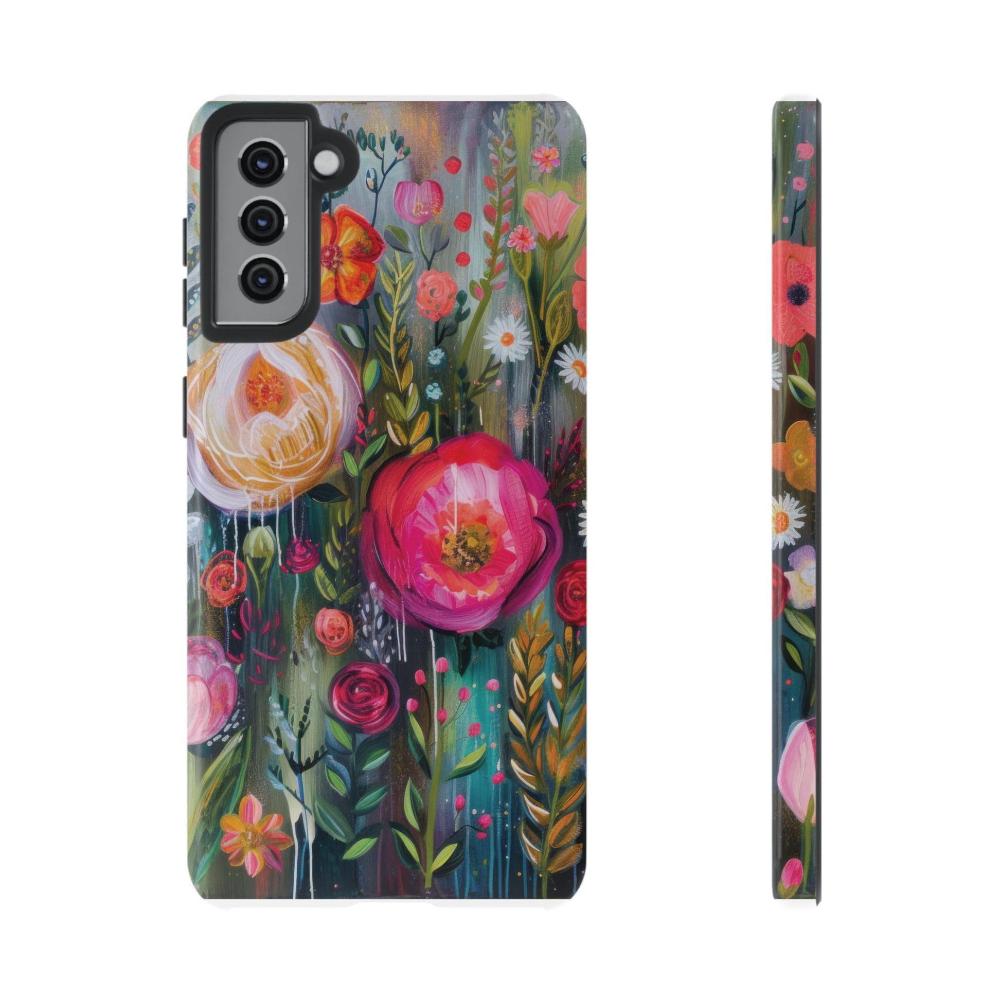 Watercolor Boho Floral Phone Case for iPhone 16 15 14 13 12  21 23 Samsung, and Pixel | Stylish Protective Cover Gift for Her Perfect for Floral Lover