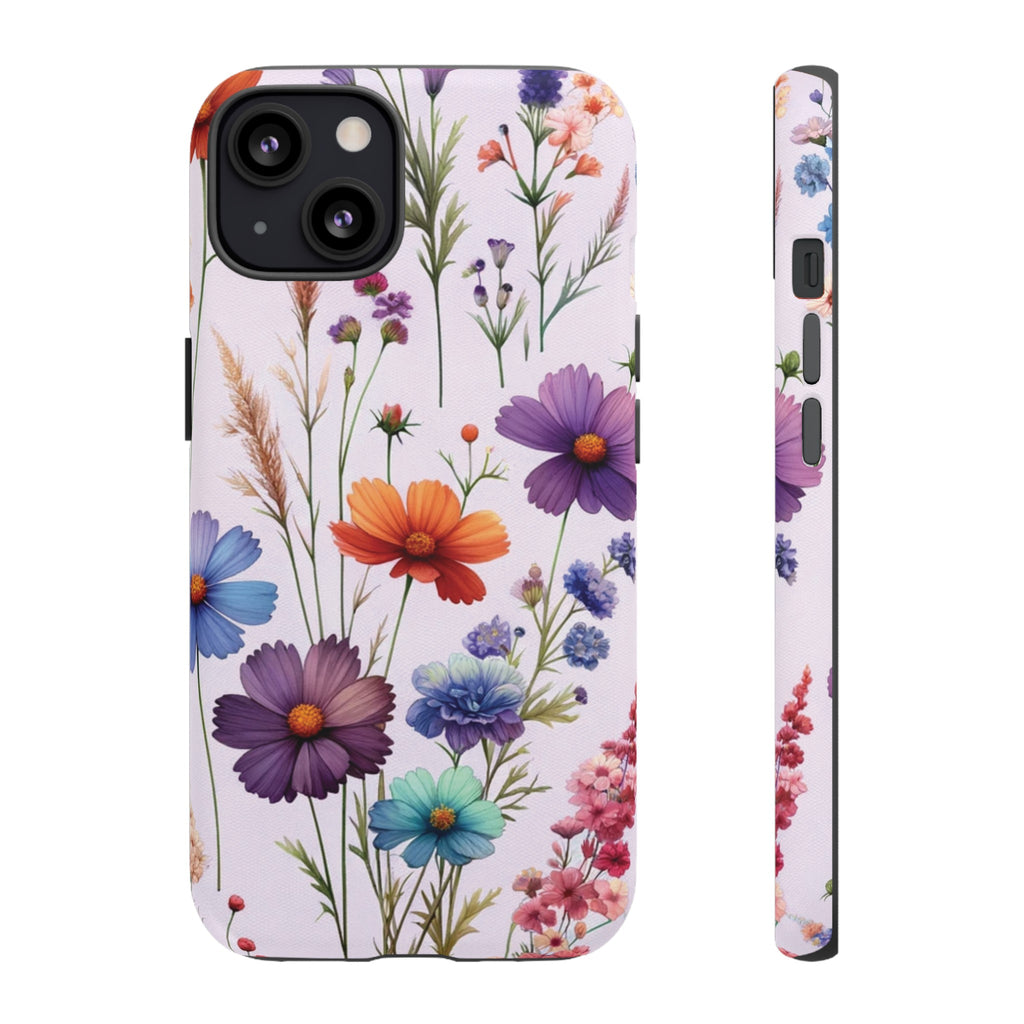 Lavender Wildflowers Protective Phone Case Gift for Her Phone 15, Samsung iPhone Samsung Gift for Her Case iPhone 15, Samsung iPhone Samsung Accessory Gift for Her.