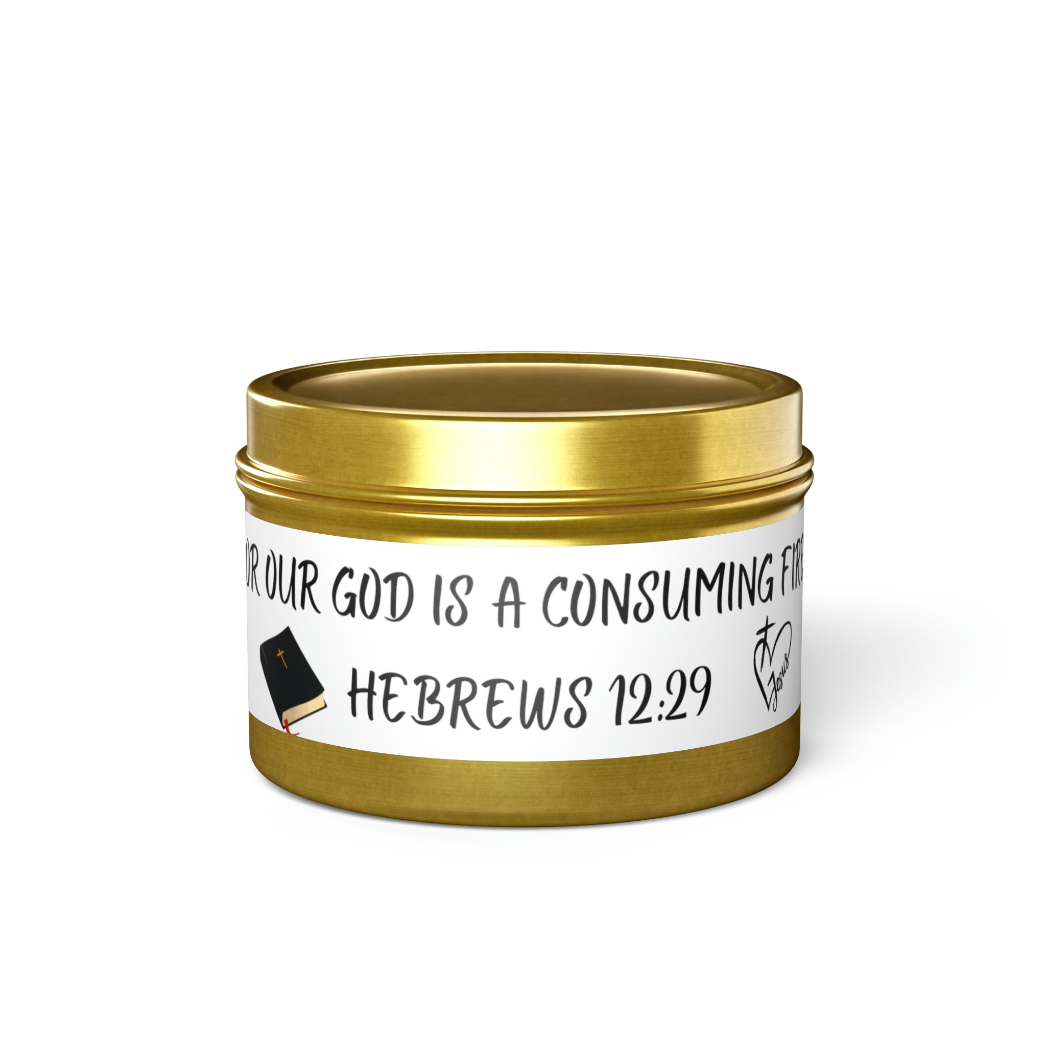 New House Sacred Light Divine Verse Tin Candles Embrace Peace with 4oz/8oz Coconut Soy Wax, Hand-Poured in USA. Lead-Free Wick, 20-40hr Burn. Evergreen, Vanilla, More. Spiritual Ambiance Awaits. Grace.