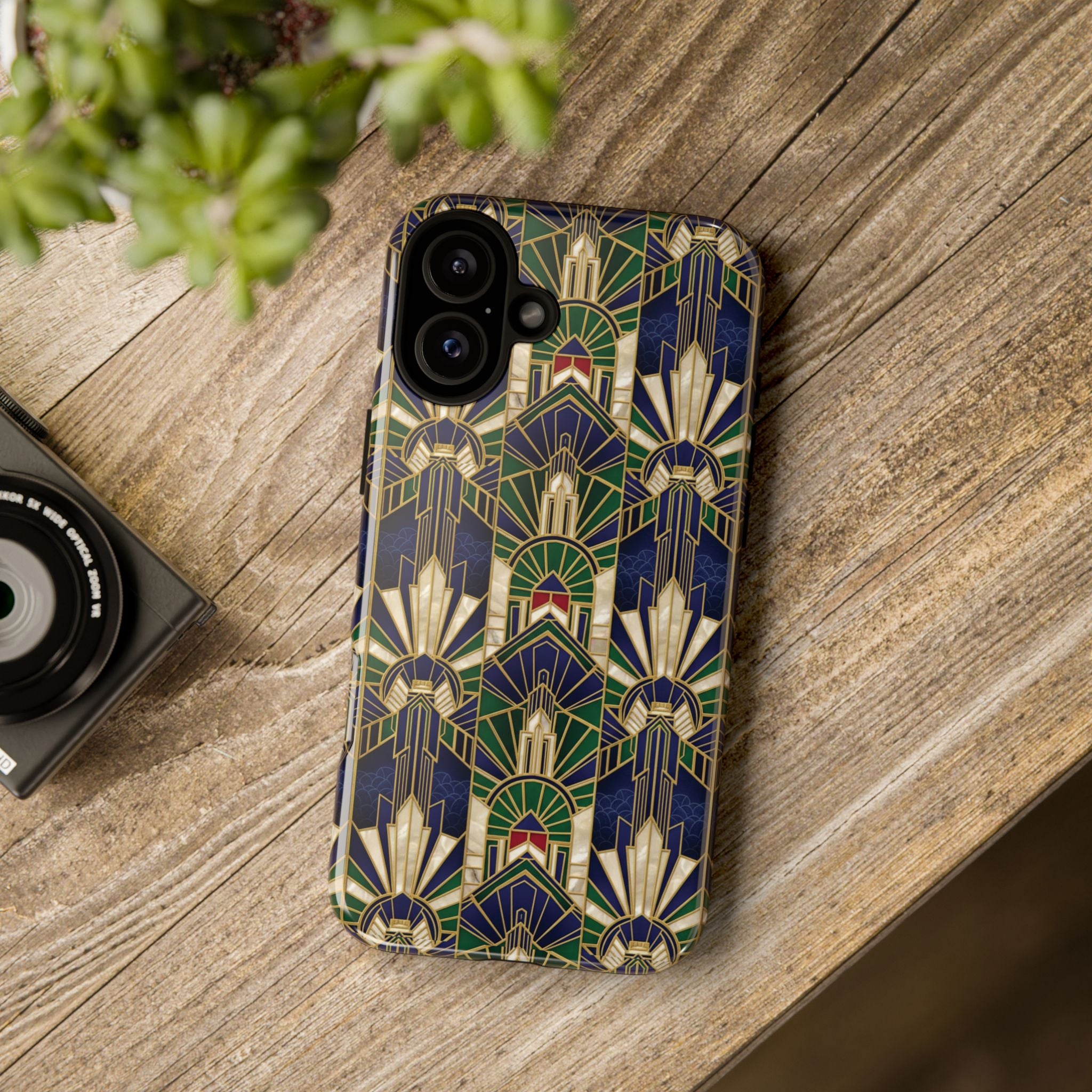 Navy & Gold Art Deco Phone Case — Imperial Art Deco Tough Case
