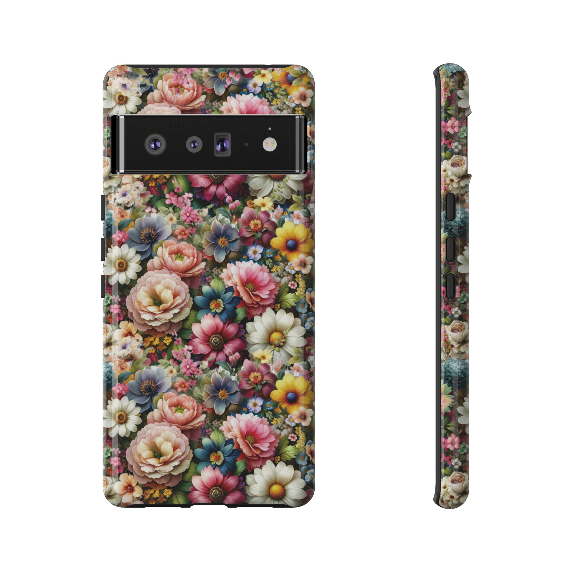 Floral Luxury Phone Tough Case Floral Elegant Durable Stylish for Modern Devices iPhone 15, Samsung iPhone Samsung Accessory Gift for Her.
