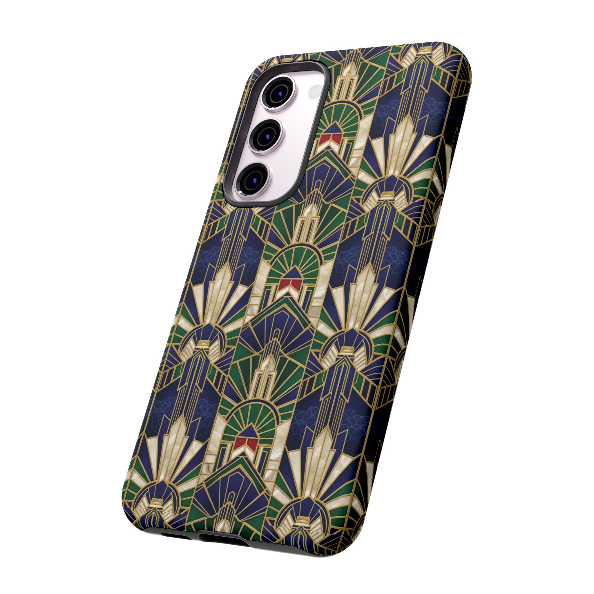 Navy & Gold Art Deco Phone Case — Imperial Art Deco Tough Case