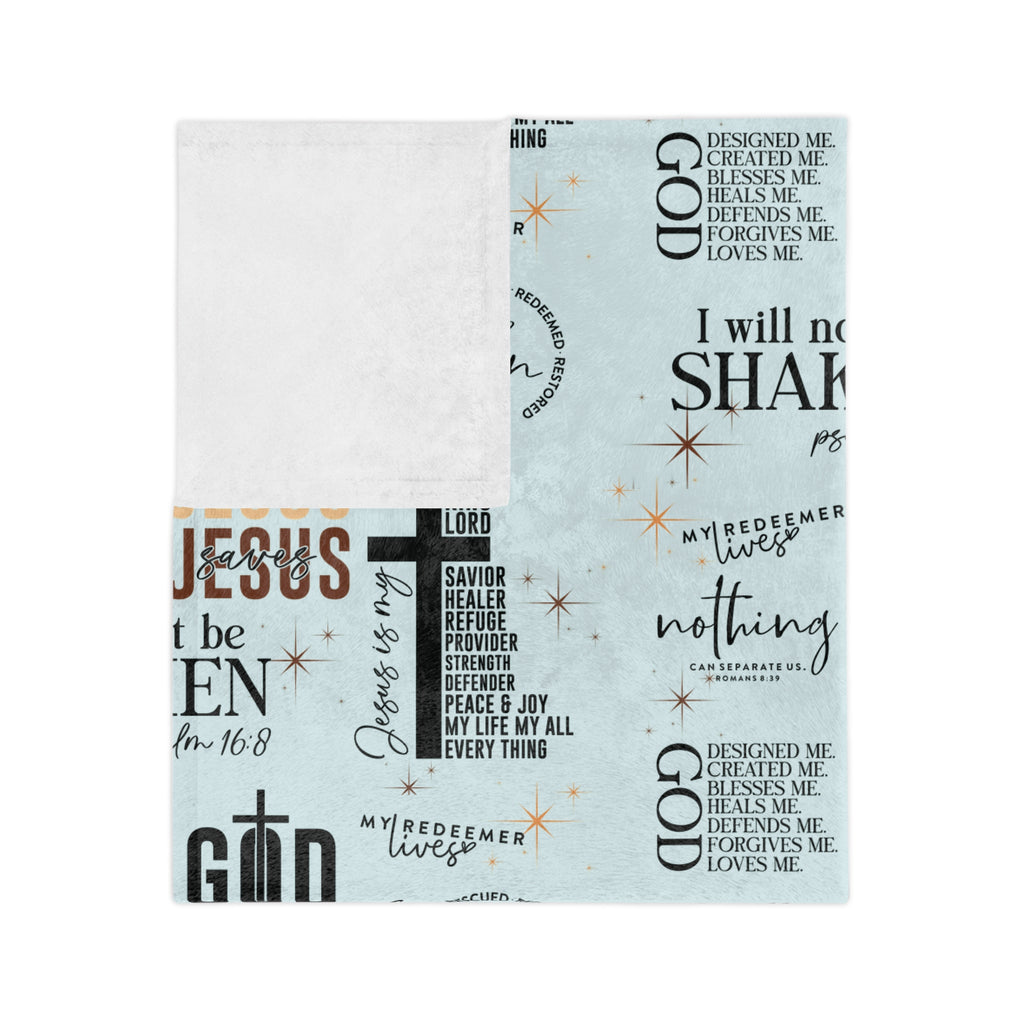 Couverture Citations Bibliques de Jésus – 100% Polyester Séchage Rapide, Peluche Douce, Couleurs Éclatantes Bords Ourlés, 2 Tailles – Jeté de Prière Chaleureux et Confortable Foi Chrétienne Fauteuil de Salon