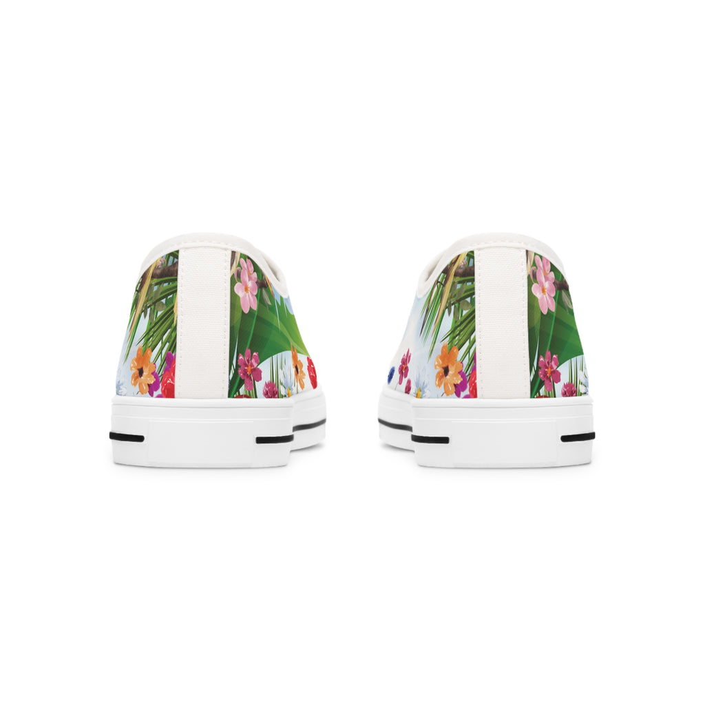 Tropical Birds Women's Low Top Sneakers Breathable Polyester Canvas, Lightweight Stylish Comfortable All-Day Wear, Perfect for Walking and Everyday Activities - MRSBYVALLE