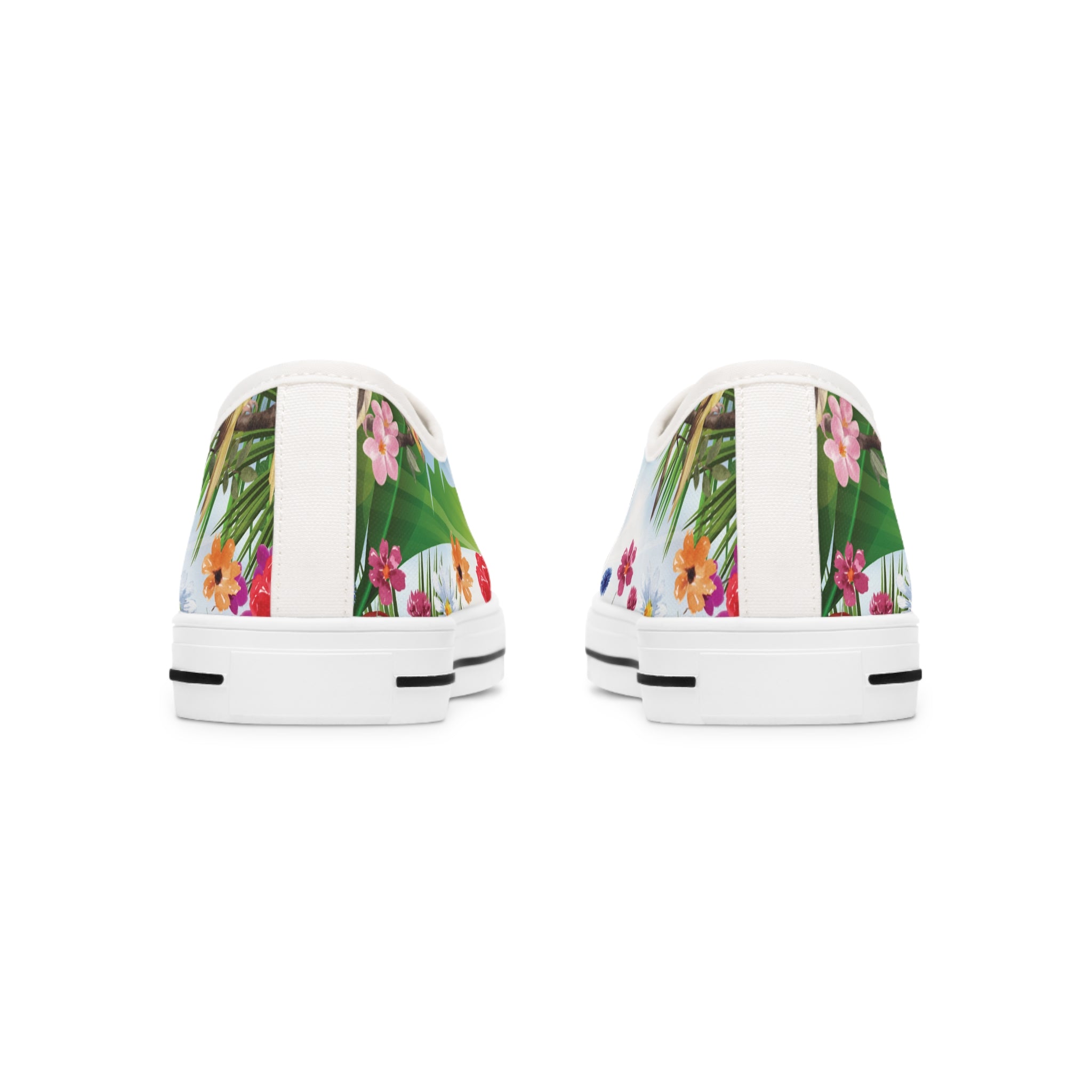 Tropical Birds Women's Low Top Sneakers Breathable Polyester Canvas, Lightweight Stylish Comfortable All-Day Wear, Perfect for Walking and Everyday Activities - MRSBYVALLE