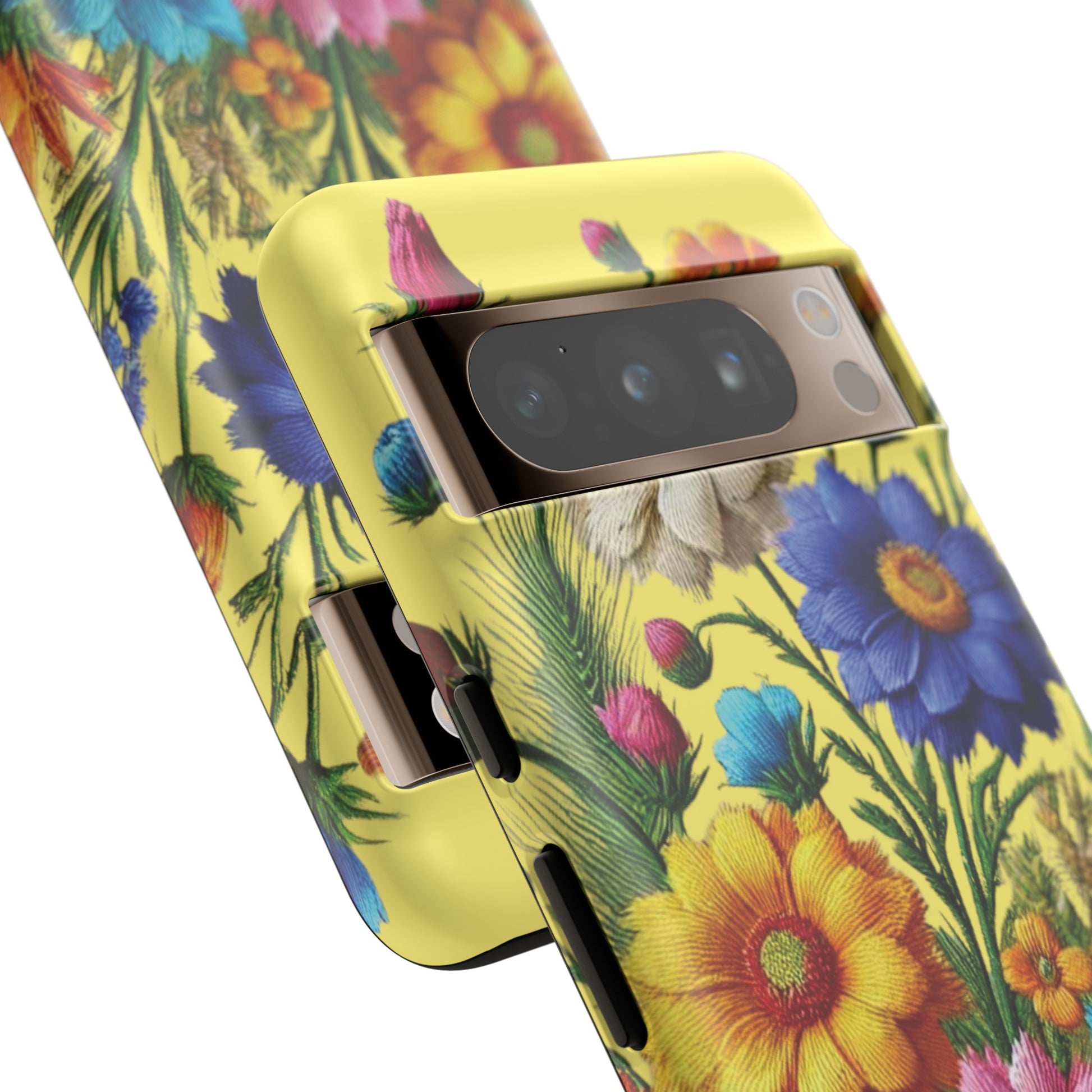Phone Case Yellow Bright Floral Protective Phone Case Gift for Her Phone 15, Samsung iPhone Samsung  iPhone 15, Samsung iPhone Samsung Accessory Gift for Her